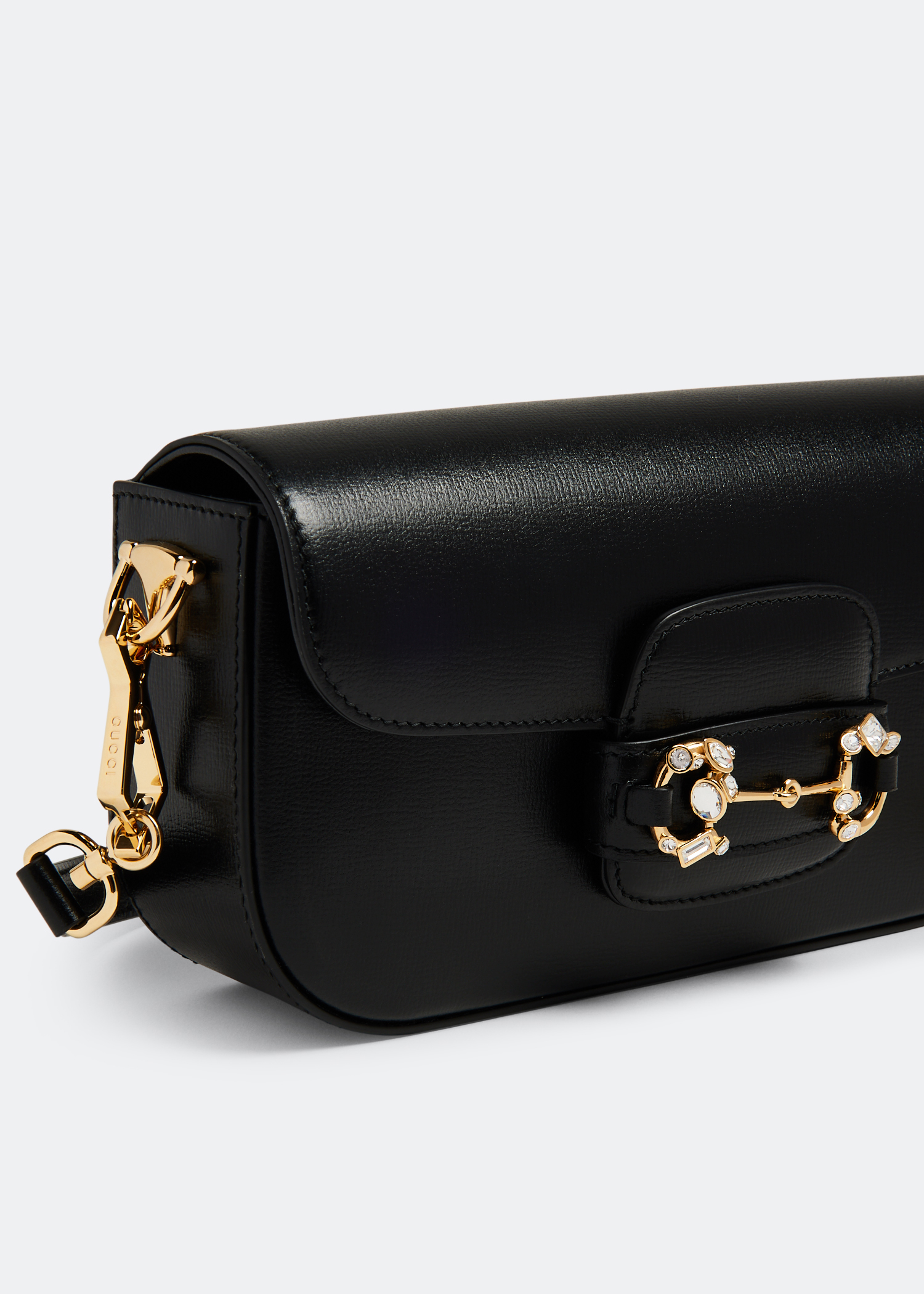 Horsebit 1955 shoulder small bag, Black