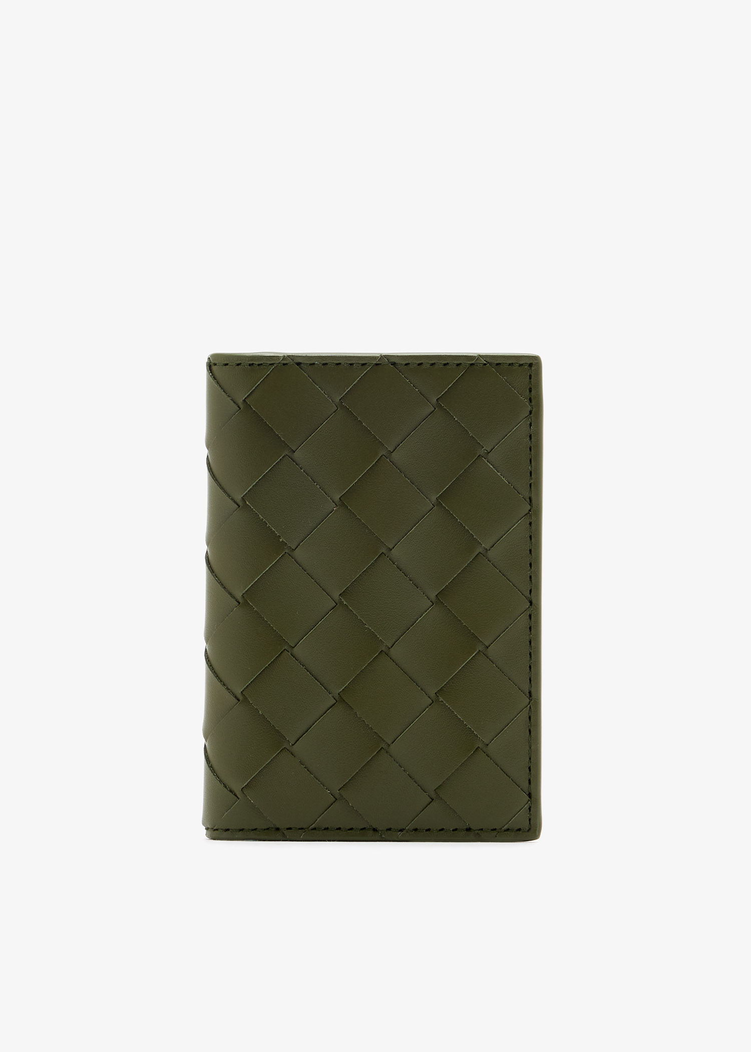 Intrecciato Flap card case, Green
Intrecciato Flap card case, Green