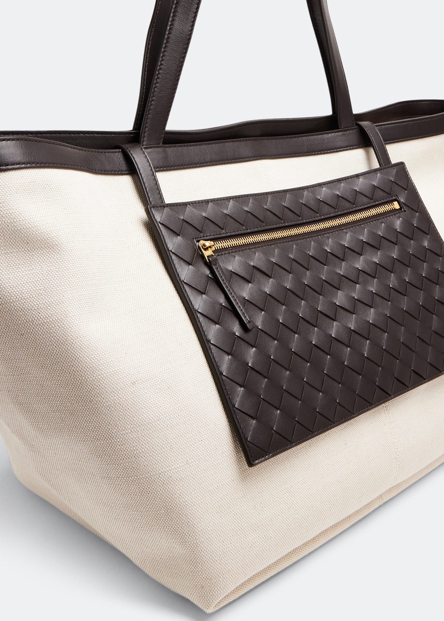 Large Flip Flap tote bag, Beige