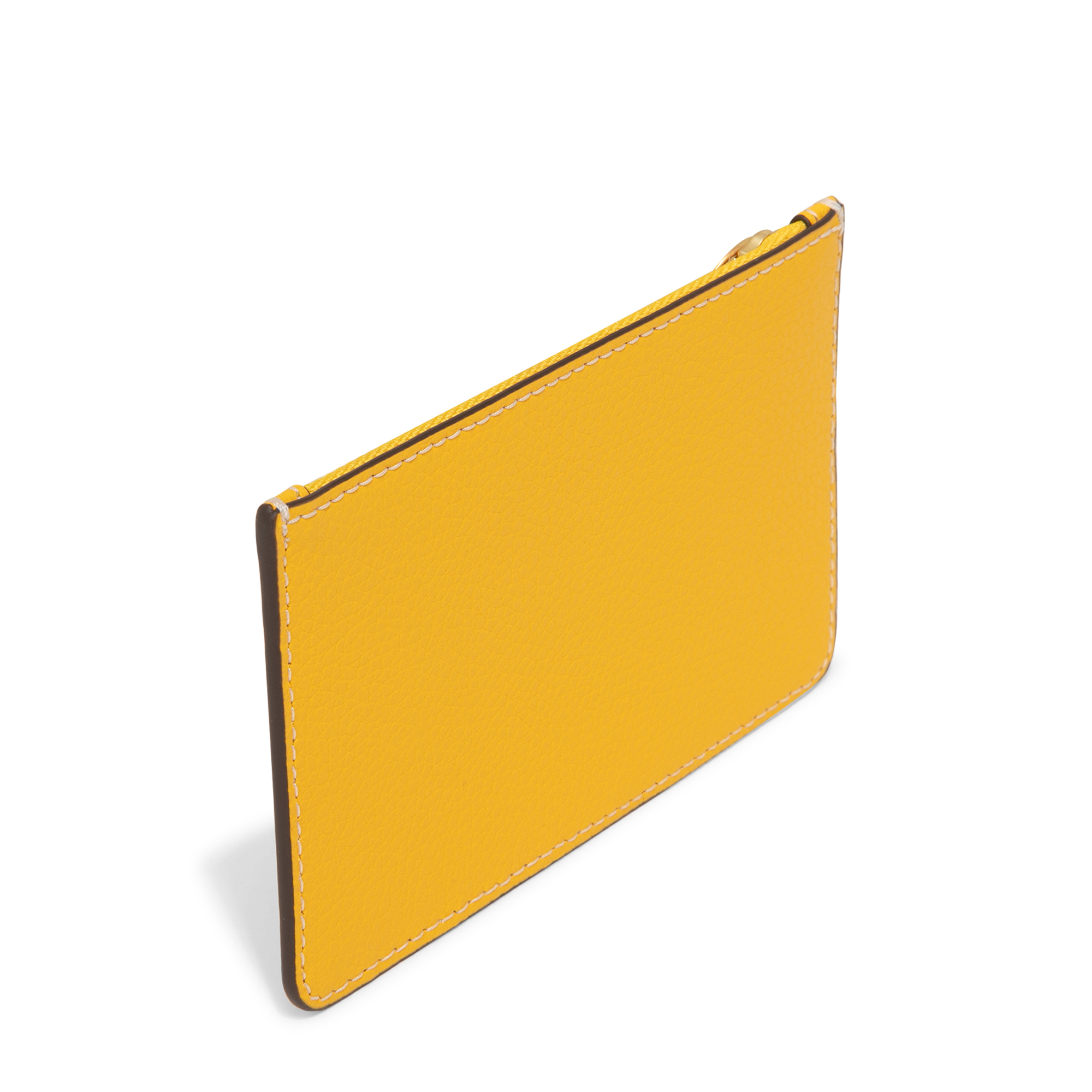 Walker top-zip card case, Yellow
