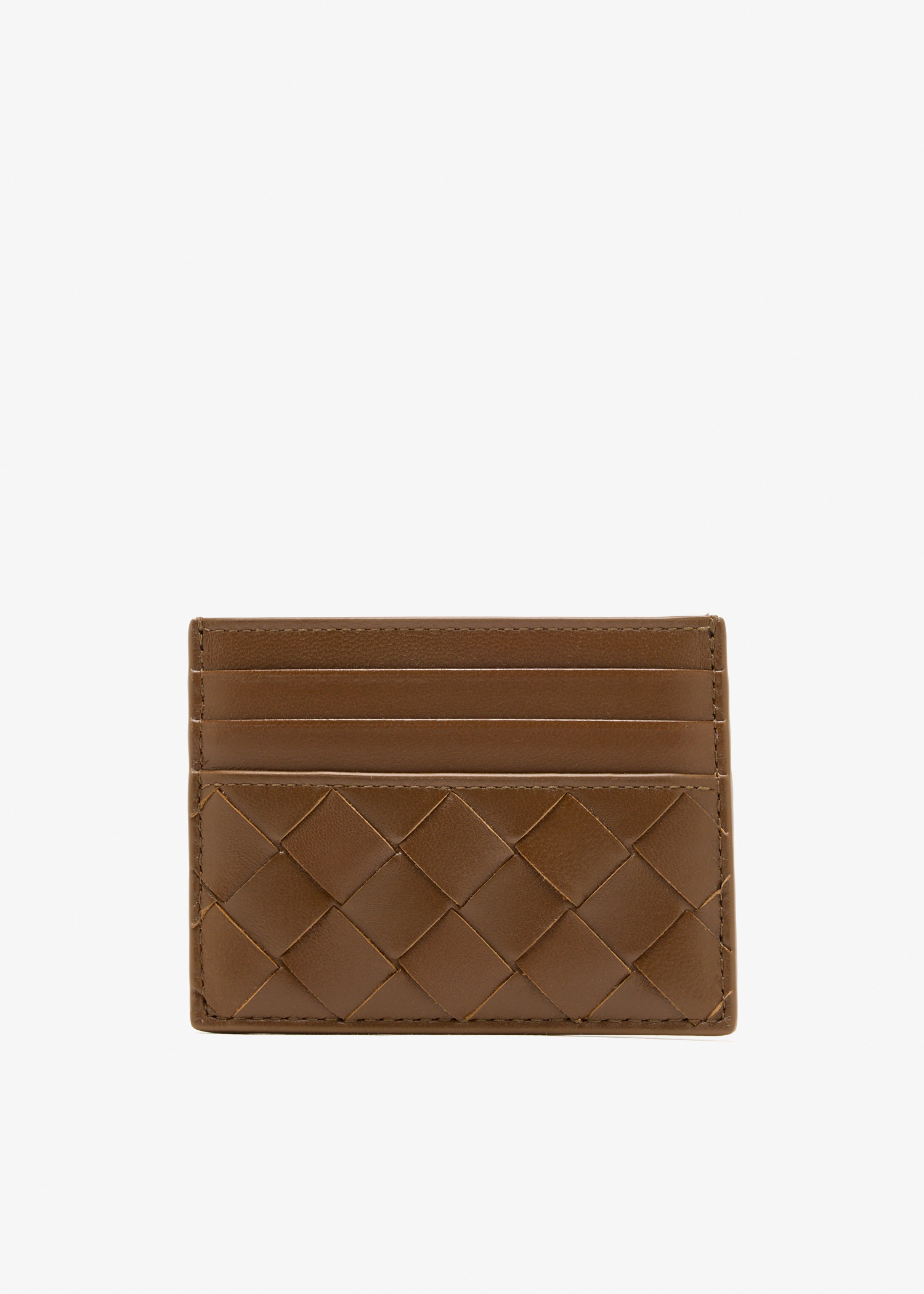 Intrecciato bi-color card case, Brown
Intrecciato bi-color card case, Brown