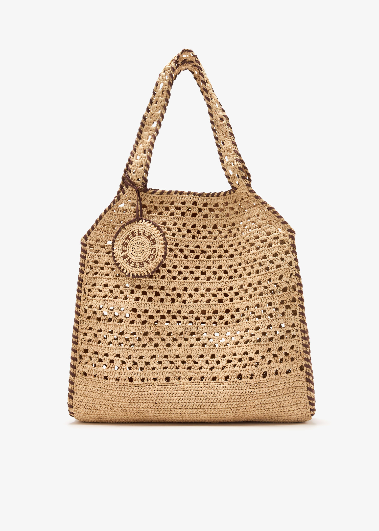 Falabella whipstitched raffia tote, Beige
Falabella whipstitched raffia tote, Beige