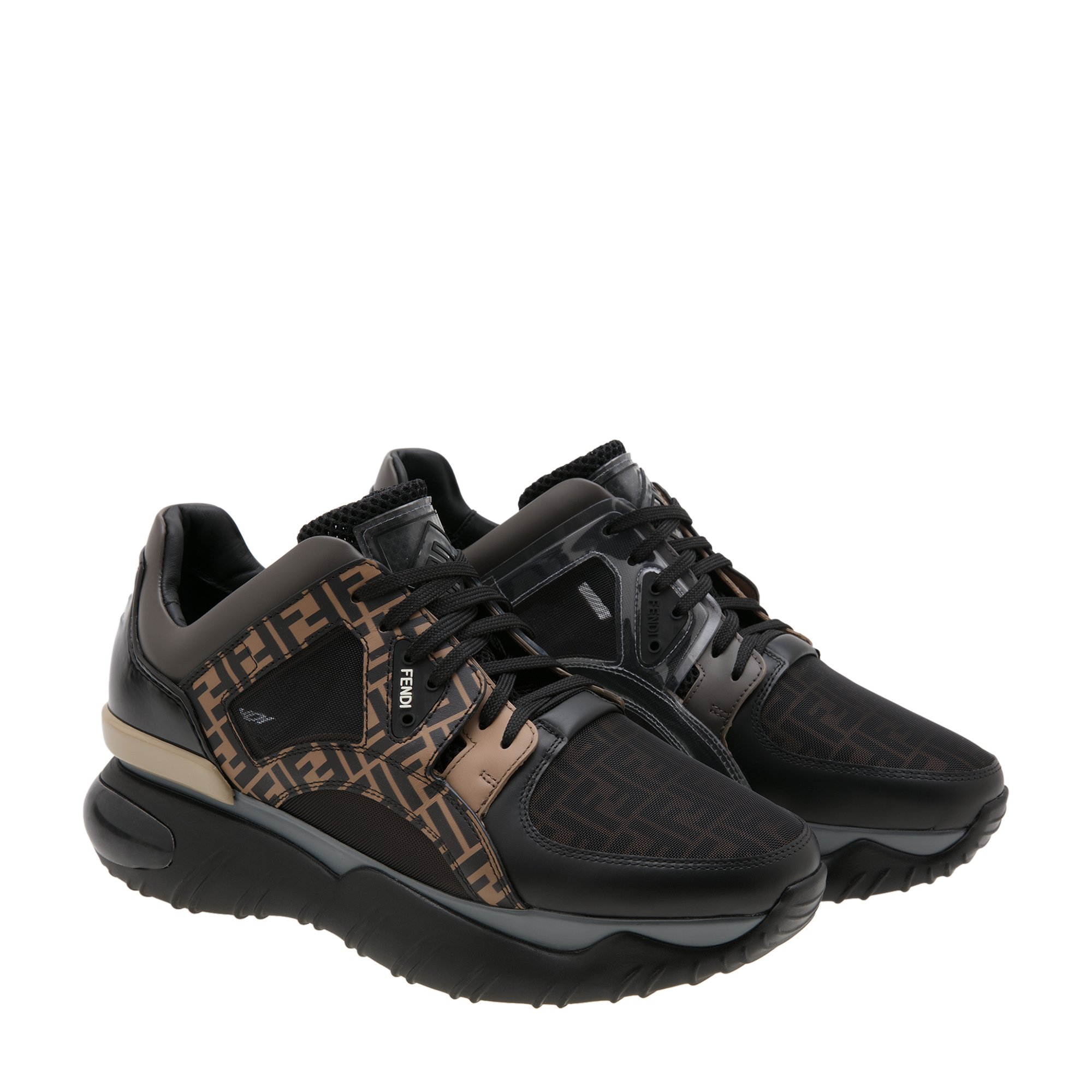 Leather sneakers, Black