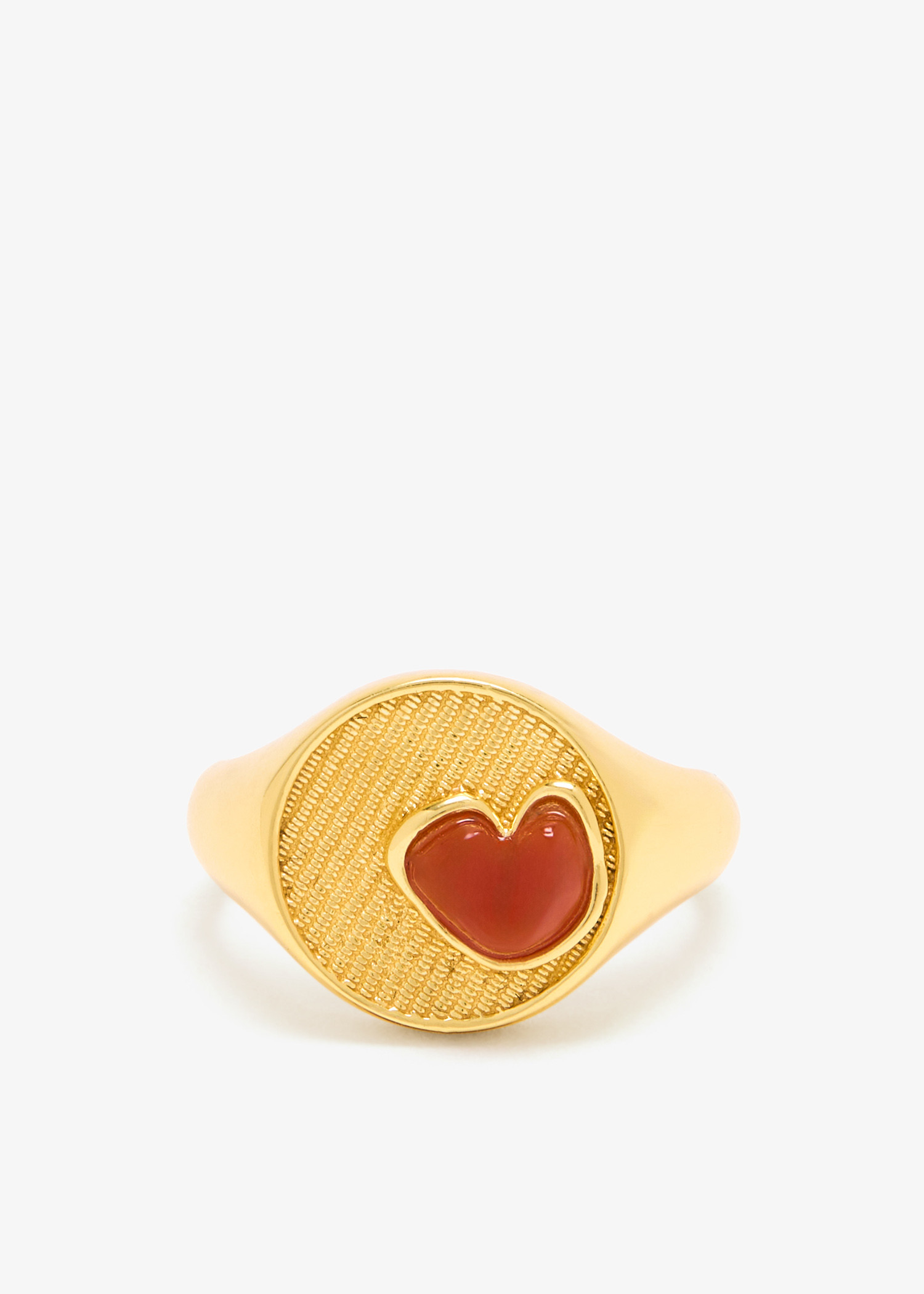 Carnelian Heart signet ring, Red
Carnelian Heart signet ring, Red