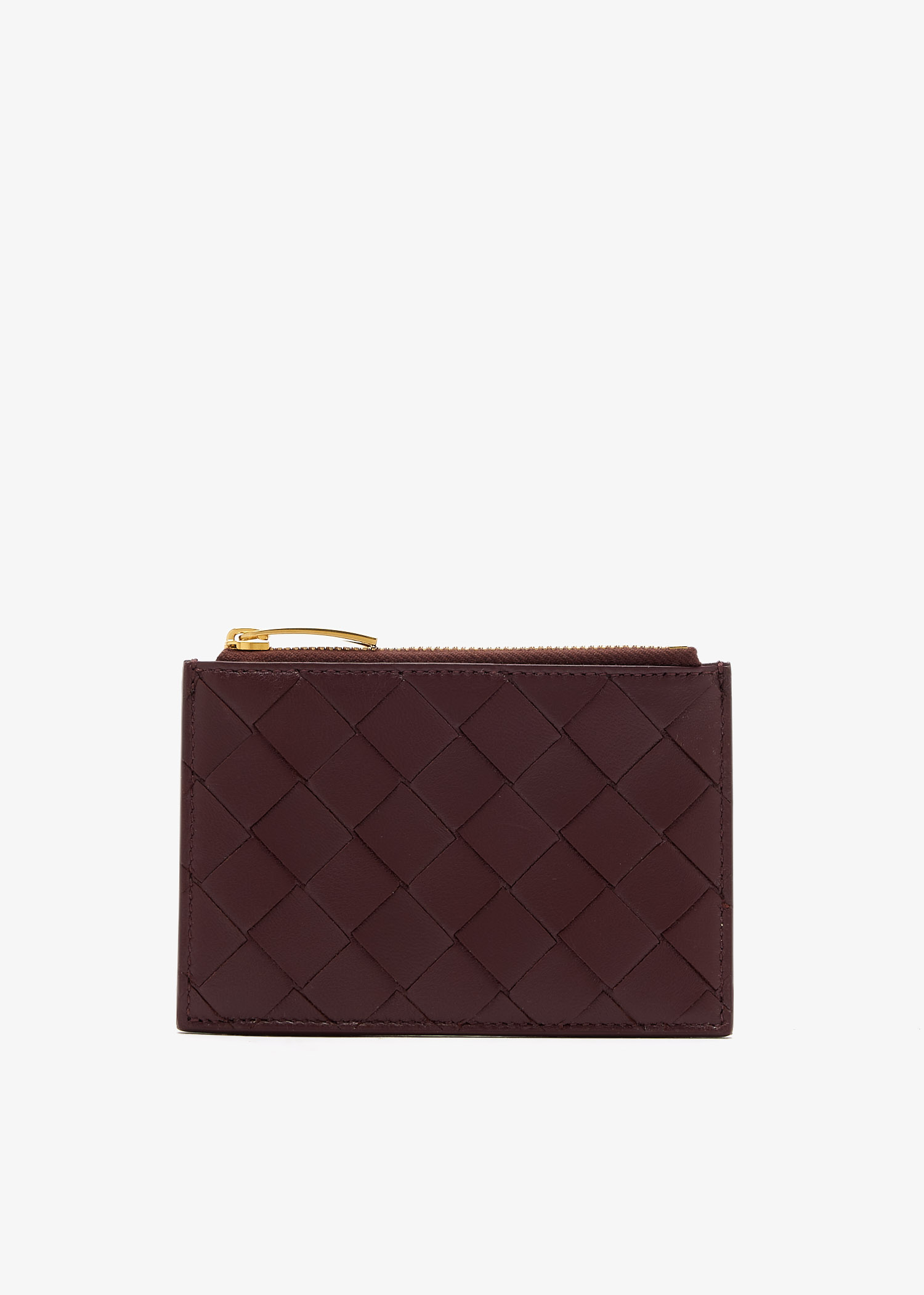 Intrecciato zipped card case, Burgundy
Intrecciato zipped card case, Burgundy