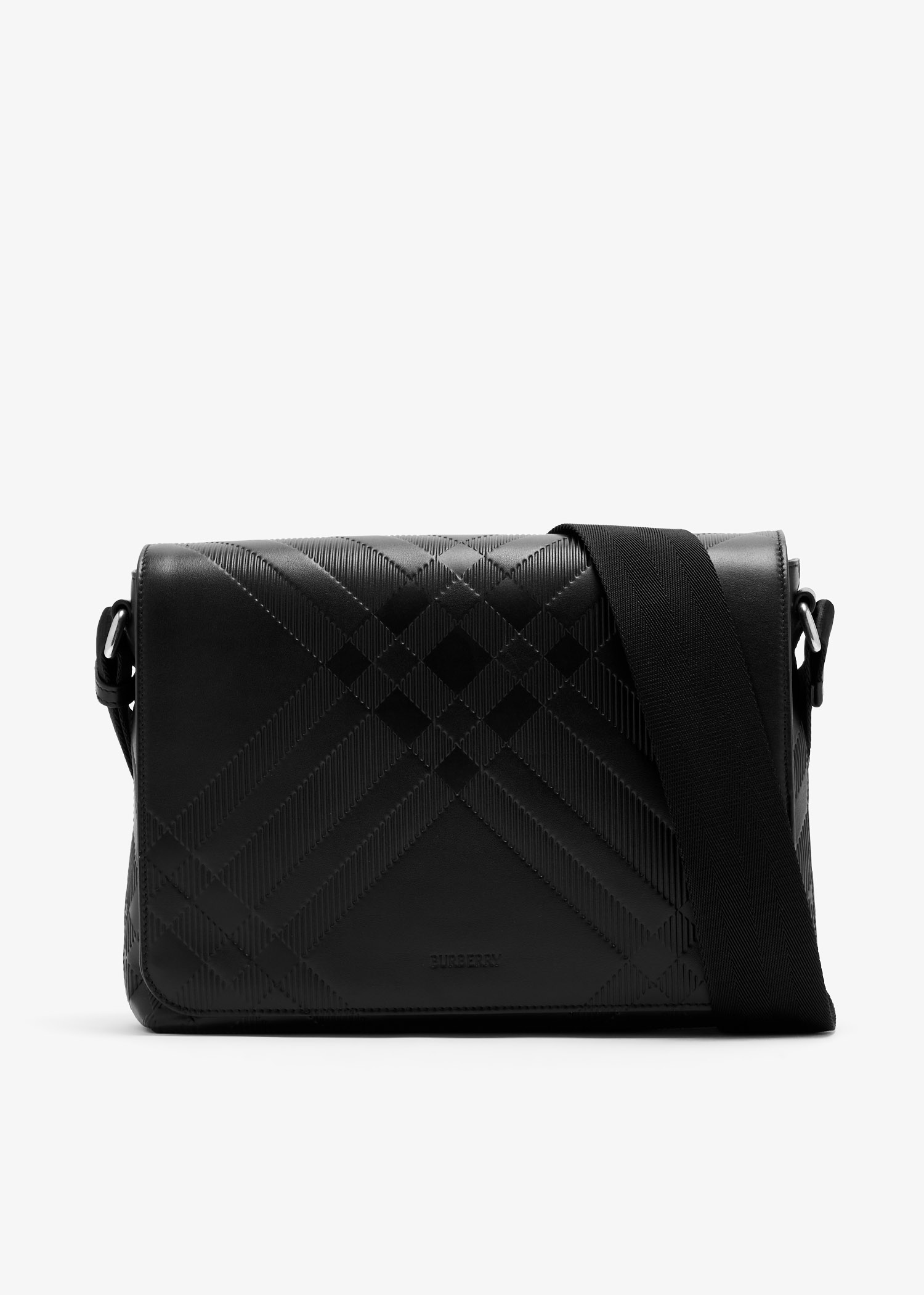 Embossed Check messenger bag, Black
Embossed Check messenger bag, Black