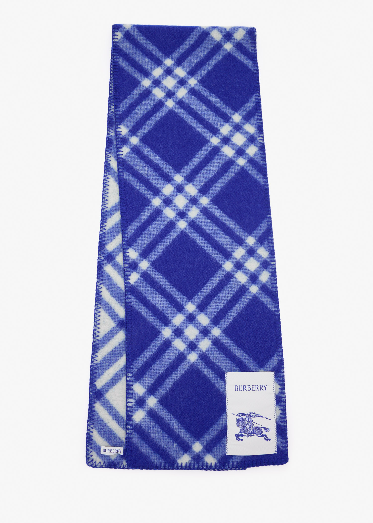 Check Wool scarf, Blue
Check Wool scarf, Blue