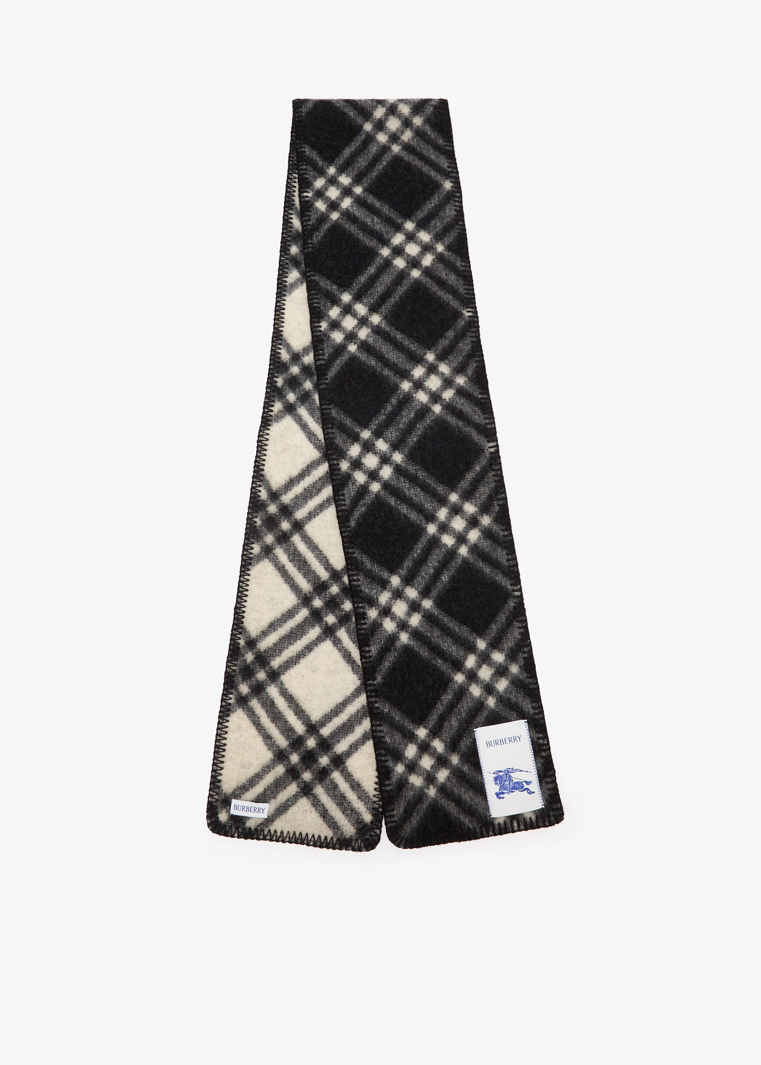 Narrow Check wool scarf, Black
Narrow Check wool scarf, Black