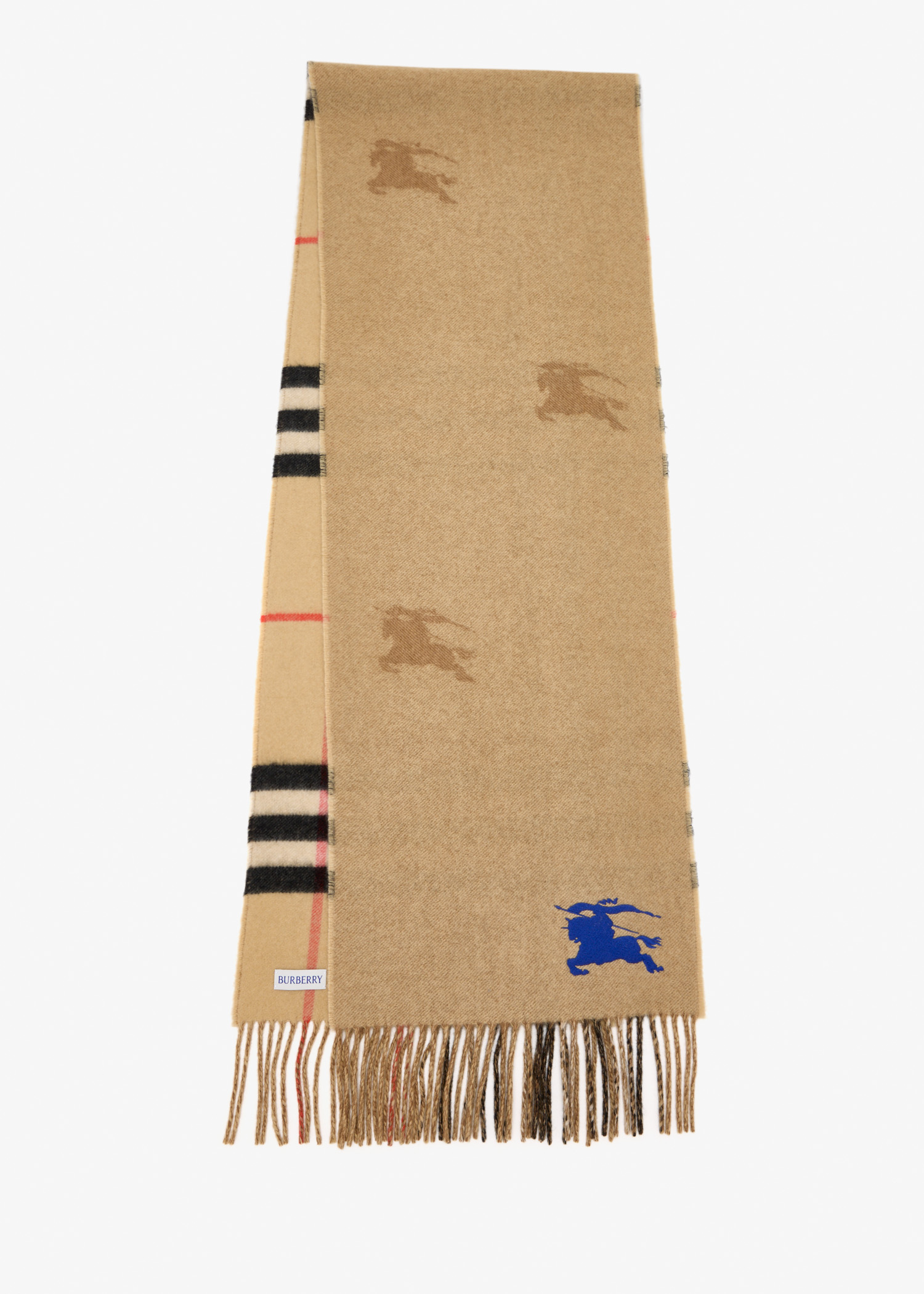 Reversible EKD Check Cashmere scarf, Beige
Reversible EKD Check Cashmere scarf, Beige