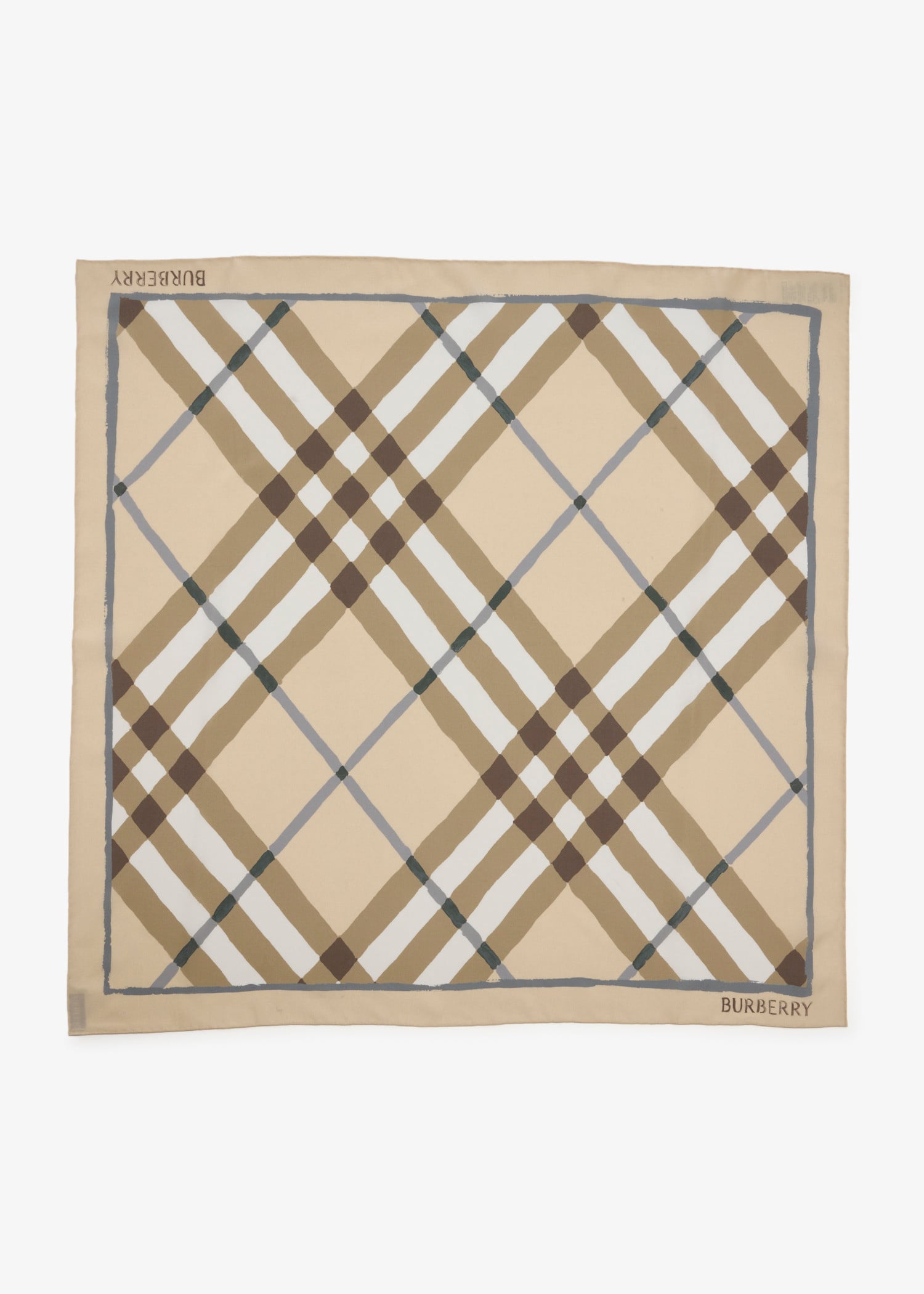 Check silk scarf, Beige
Check silk scarf, Beige
