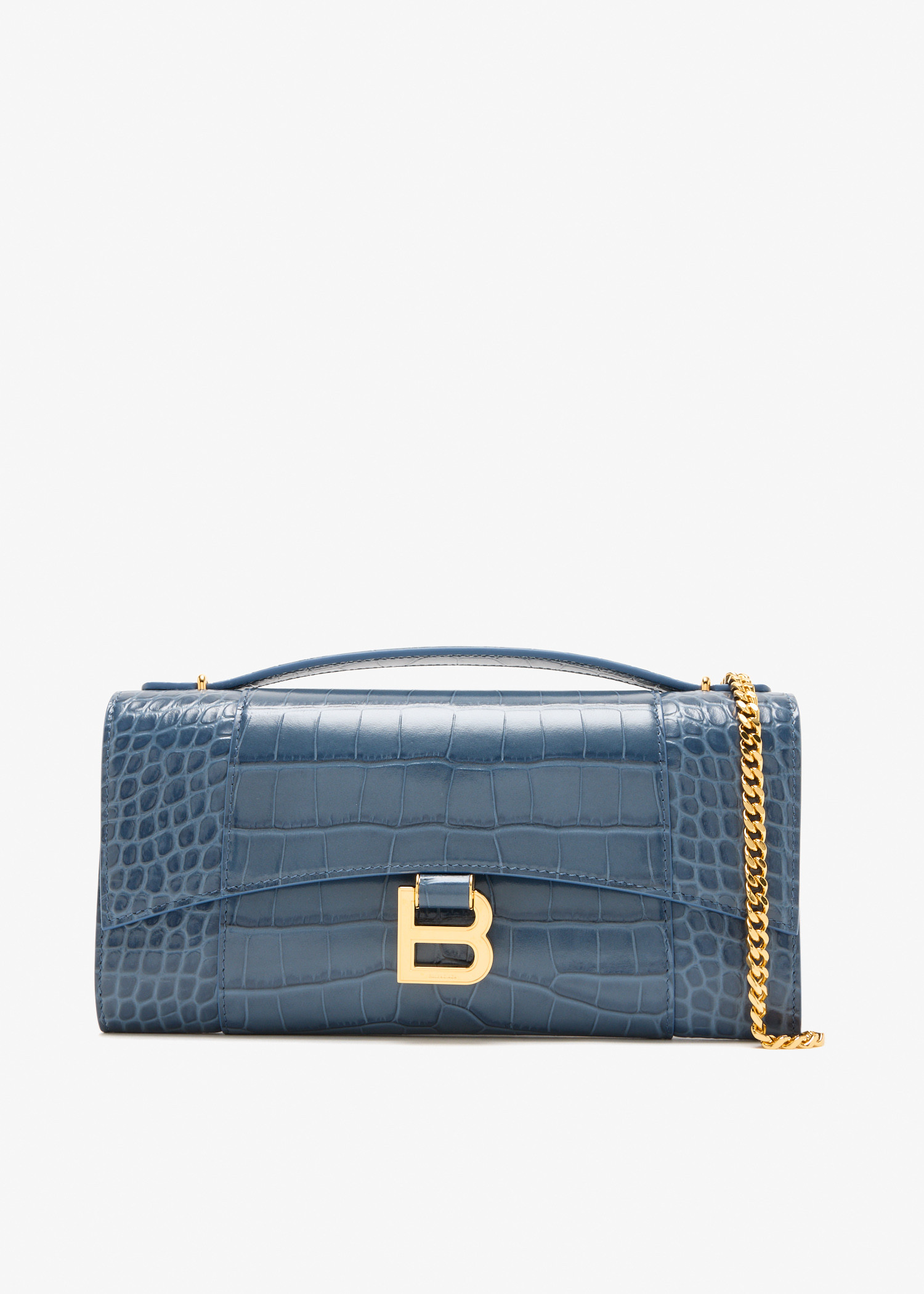Hourglass chain pochette, Blue
Hourglass chain pochette, Blue