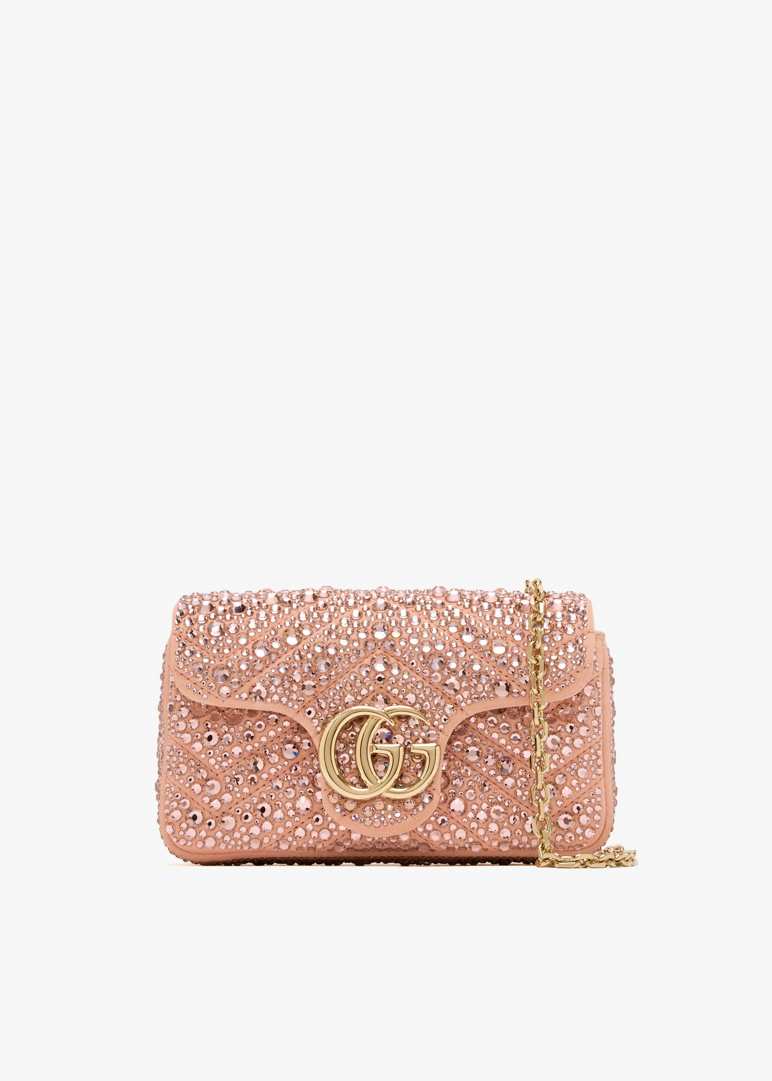GG Marmont crystals mini shoulder bag, Pink
GG Marmont crystals mini shoulder bag, Pink