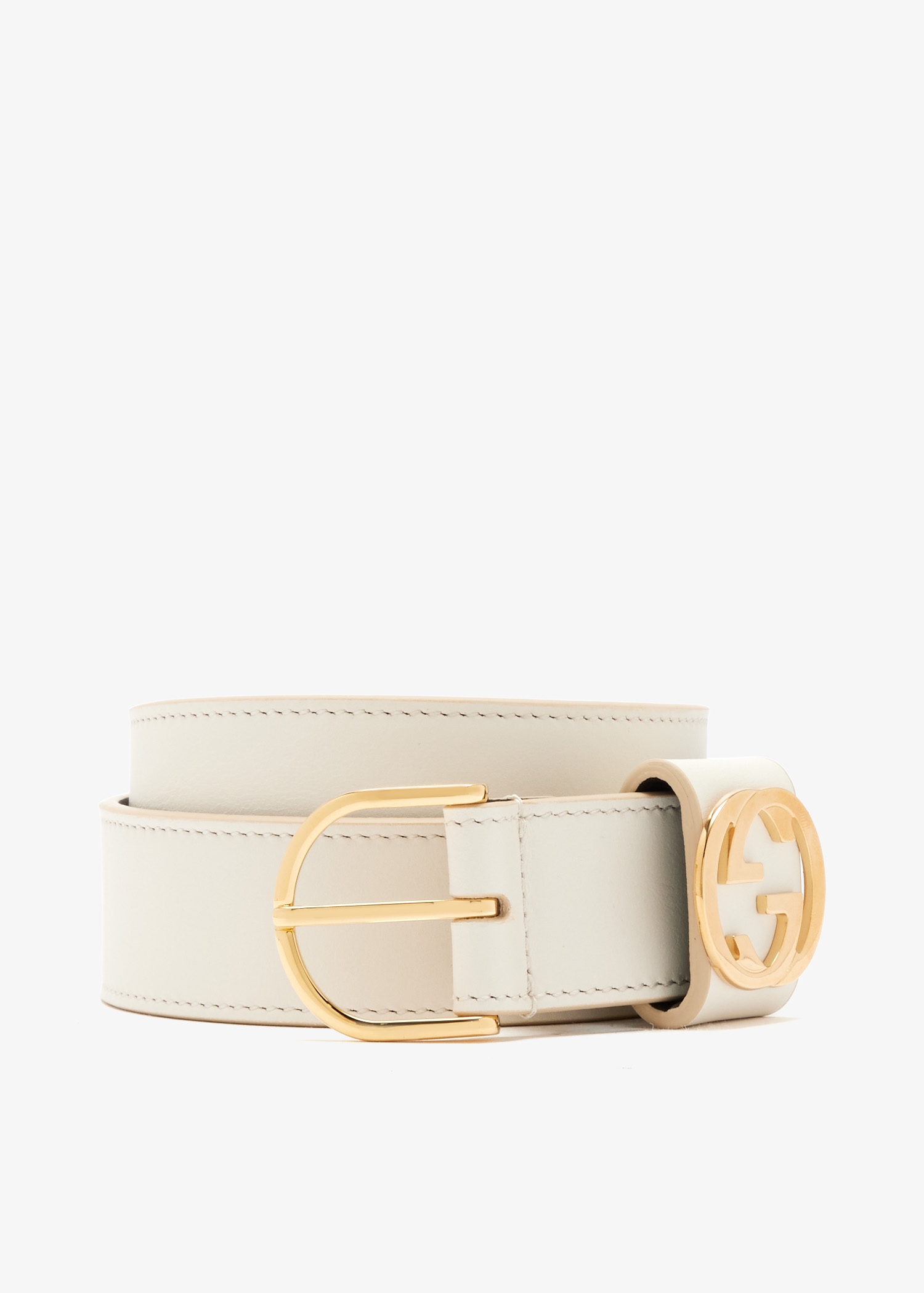 Interlocking GG thin belt, White
Interlocking GG thin belt, White