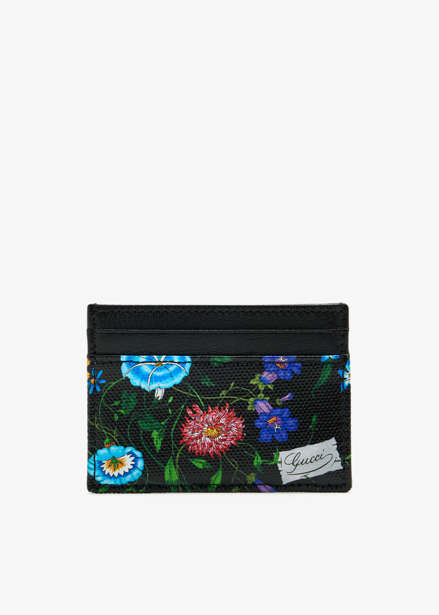 Flora motif bi-fold card case, Black
Flora motif bi-fold card case, Black