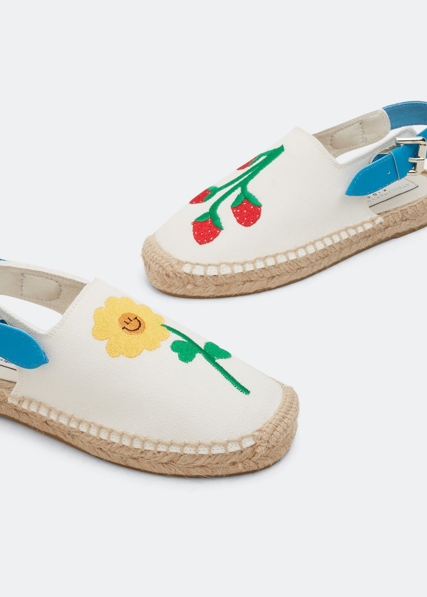 Flower embroidered espadrilles, Beige