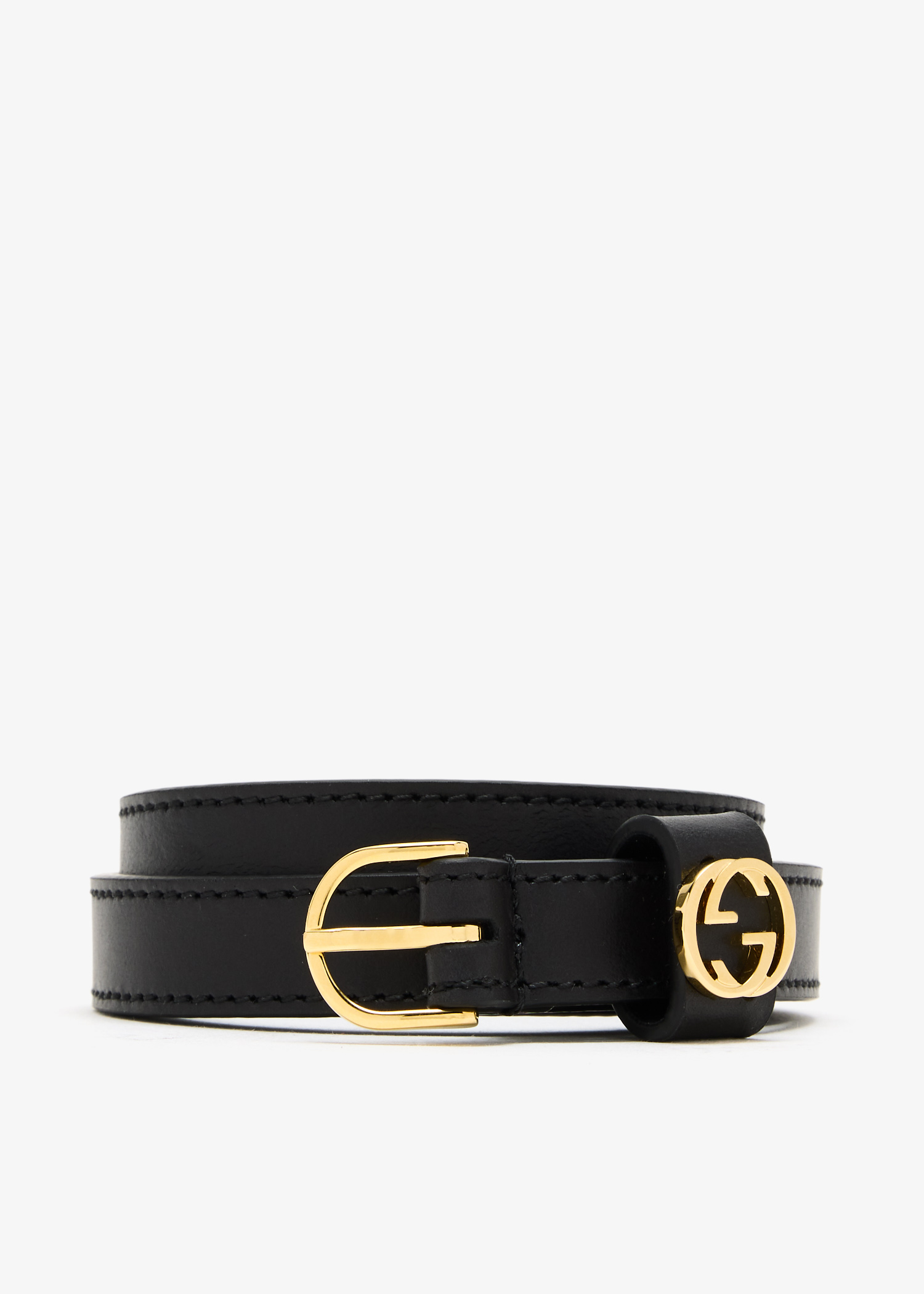 Round buckle thin belt, Black
Round buckle thin belt, Black