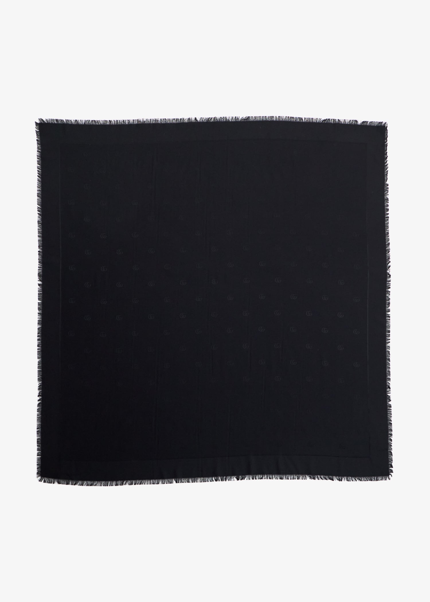 Double G silk wool shawl, Black
Double G silk wool shawl, Black