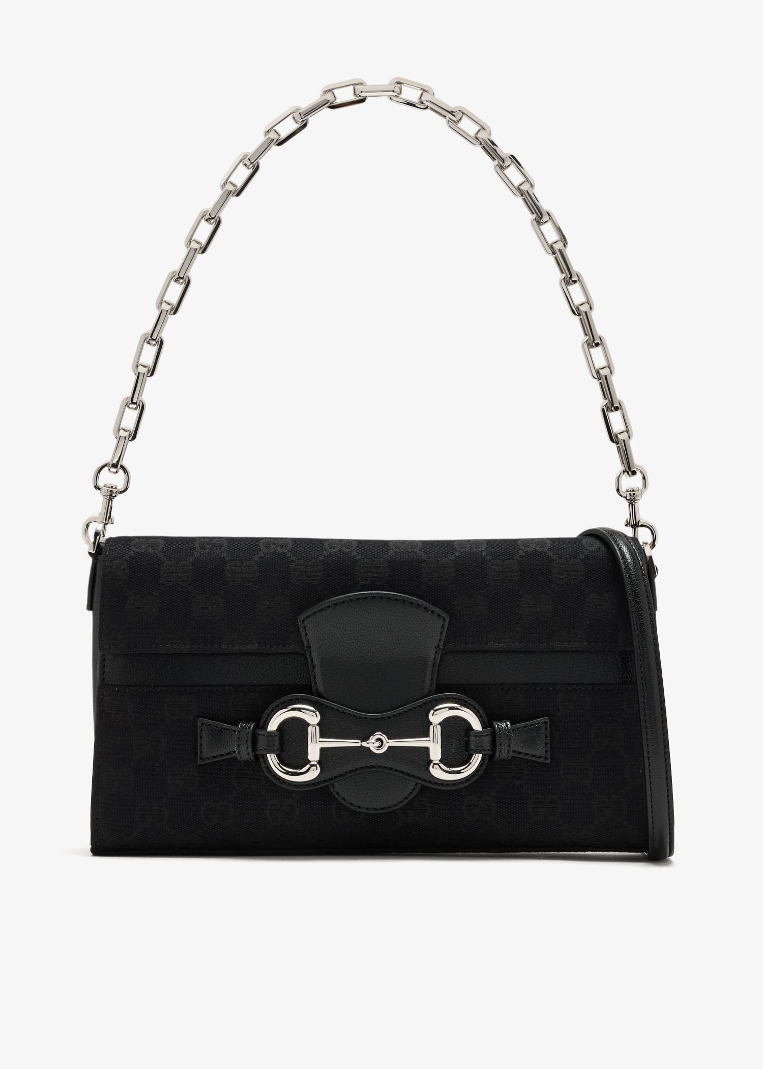 Horsebit Ristretto medium shoulder bag, Black
Horsebit Ristretto medium shoulder bag, Black