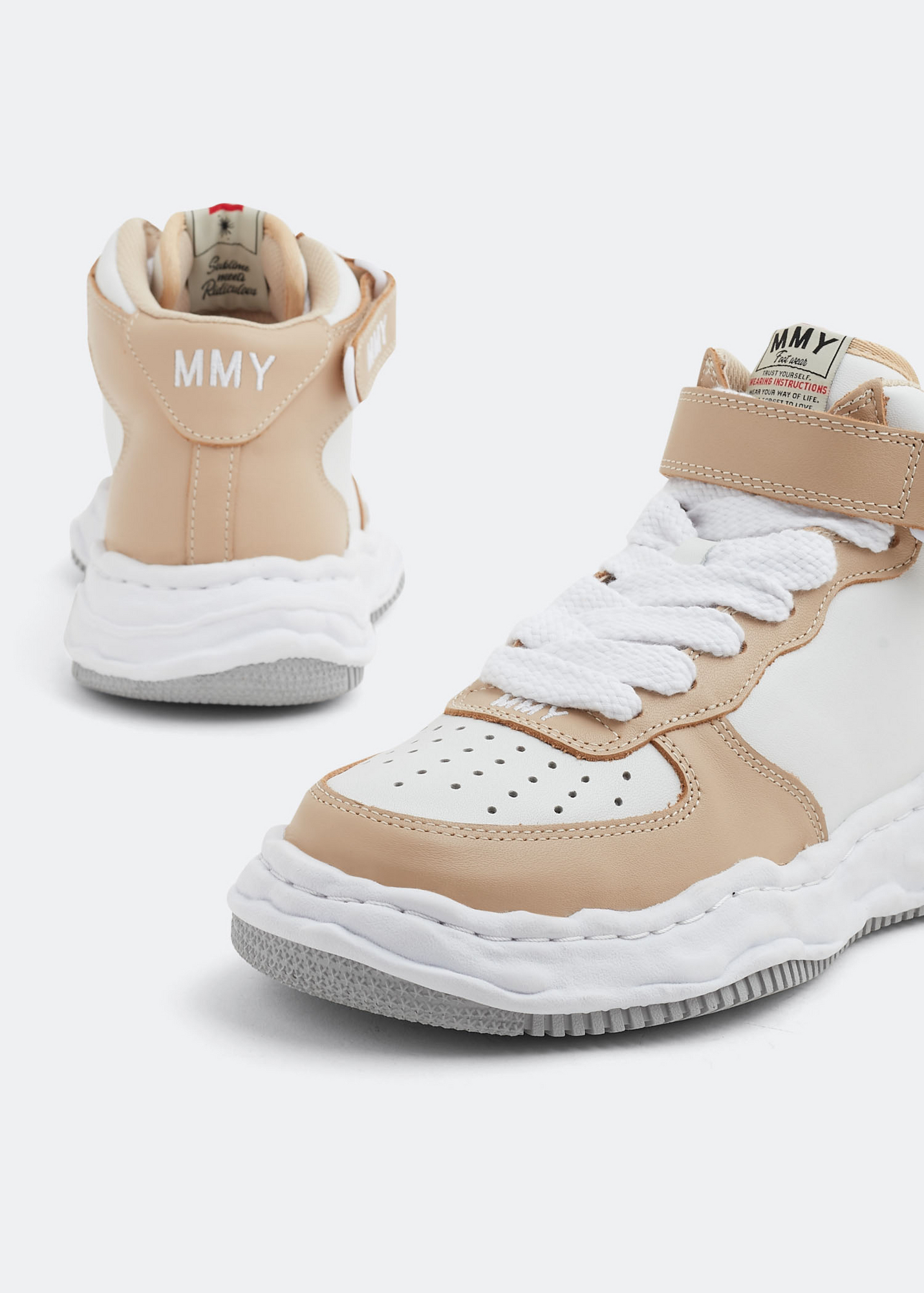 Wayne high-top sneakers, Beige