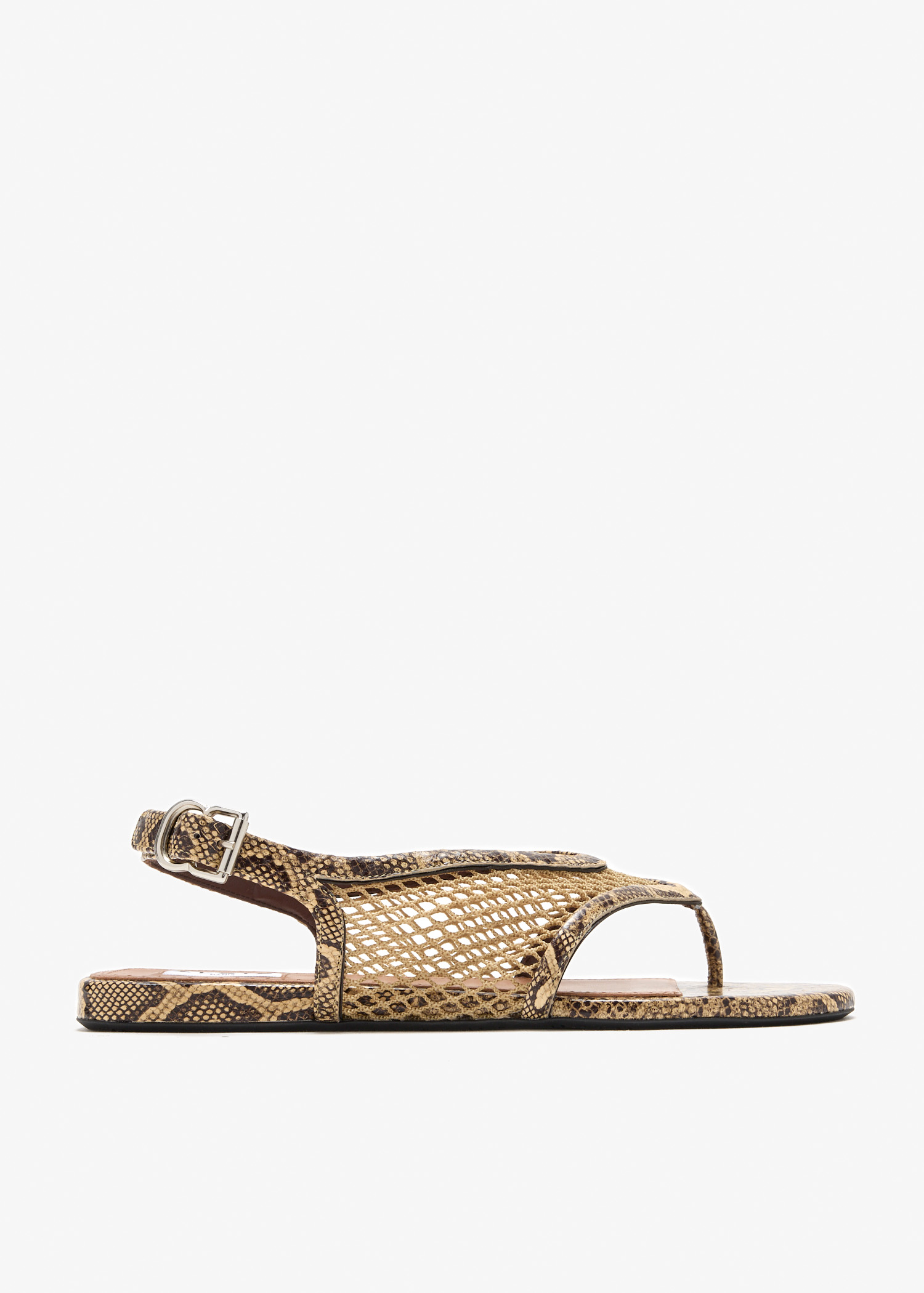 Fishnet Thong sandals, Animal printed
Fishnet Thong sandals, Animal printed