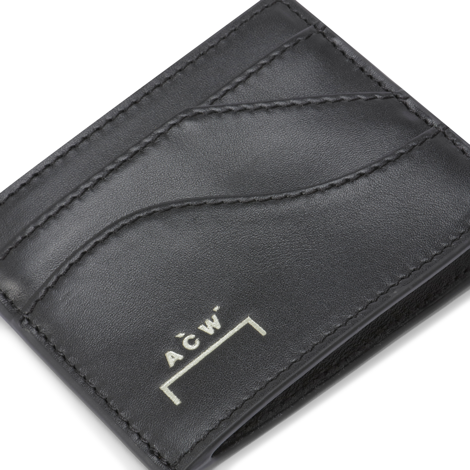 Curve leather wallet, Black