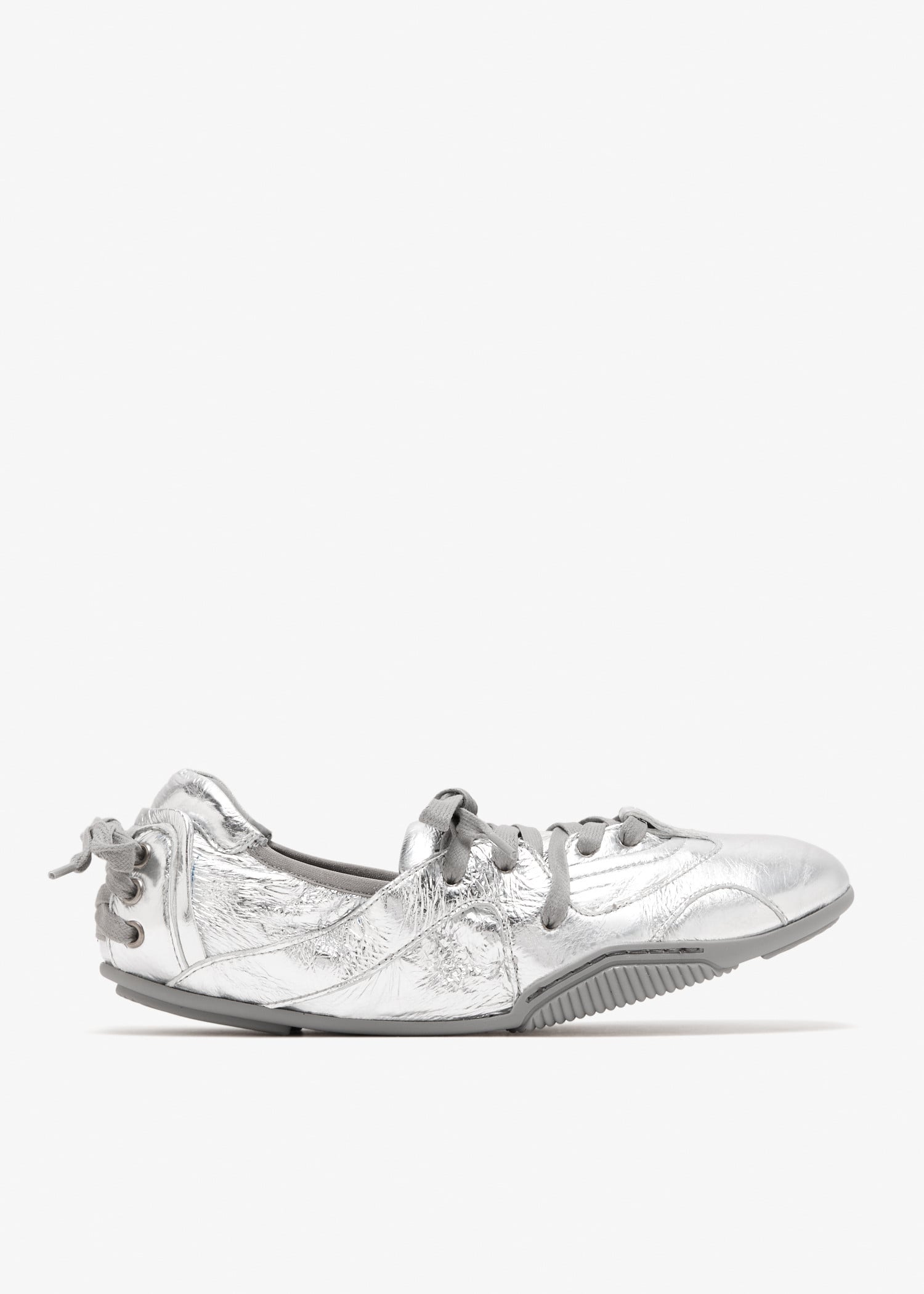 Lace-up metallic leather sneakers, Silver
Lace-up metallic leather sneakers, Silver