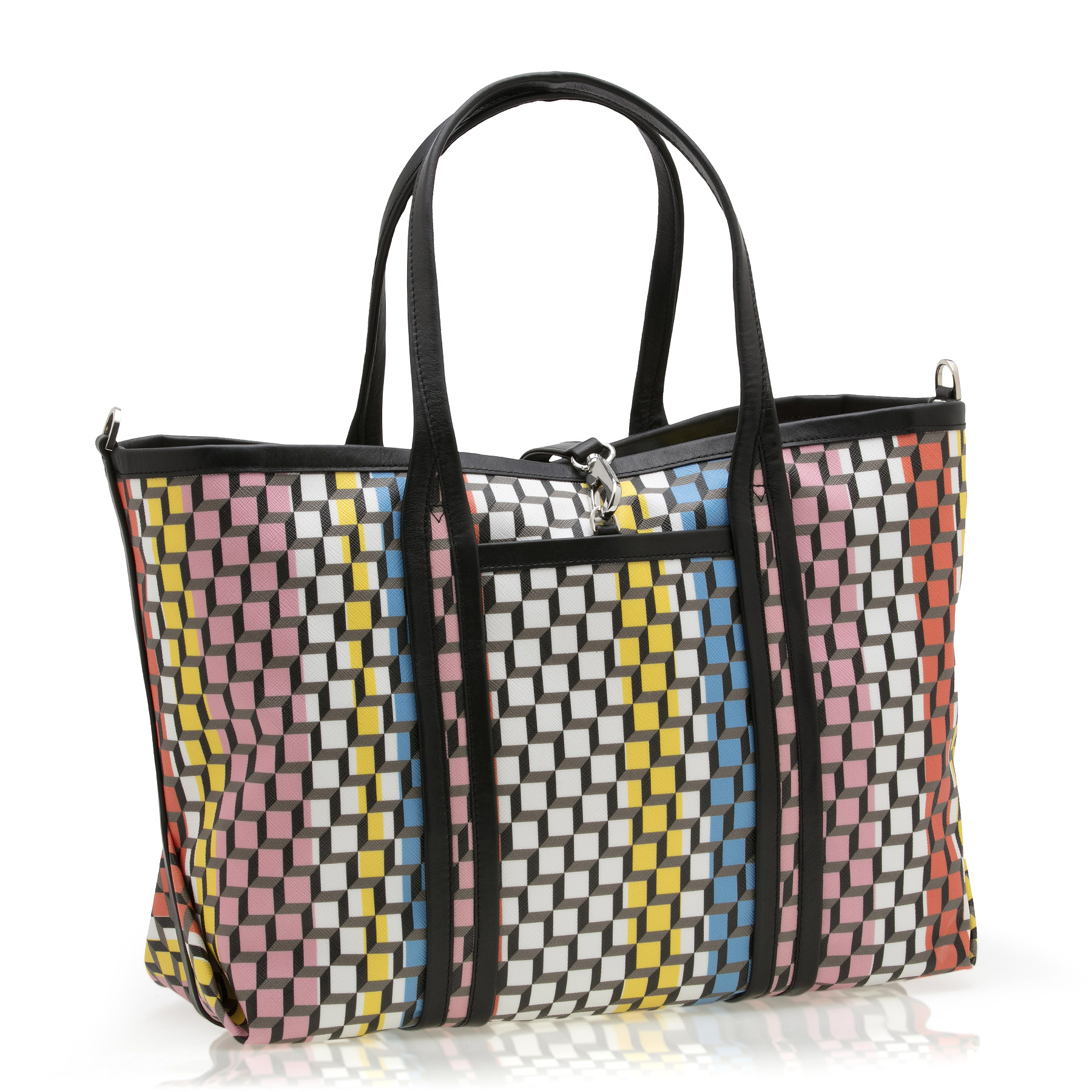 Polycube tote bag, Multi-coloured