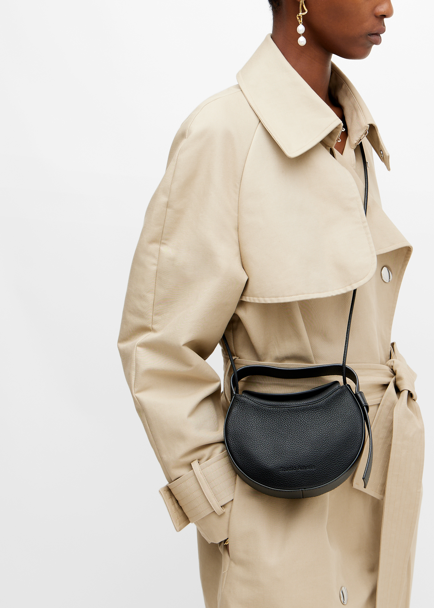 Luna mini shoulder bag, Black