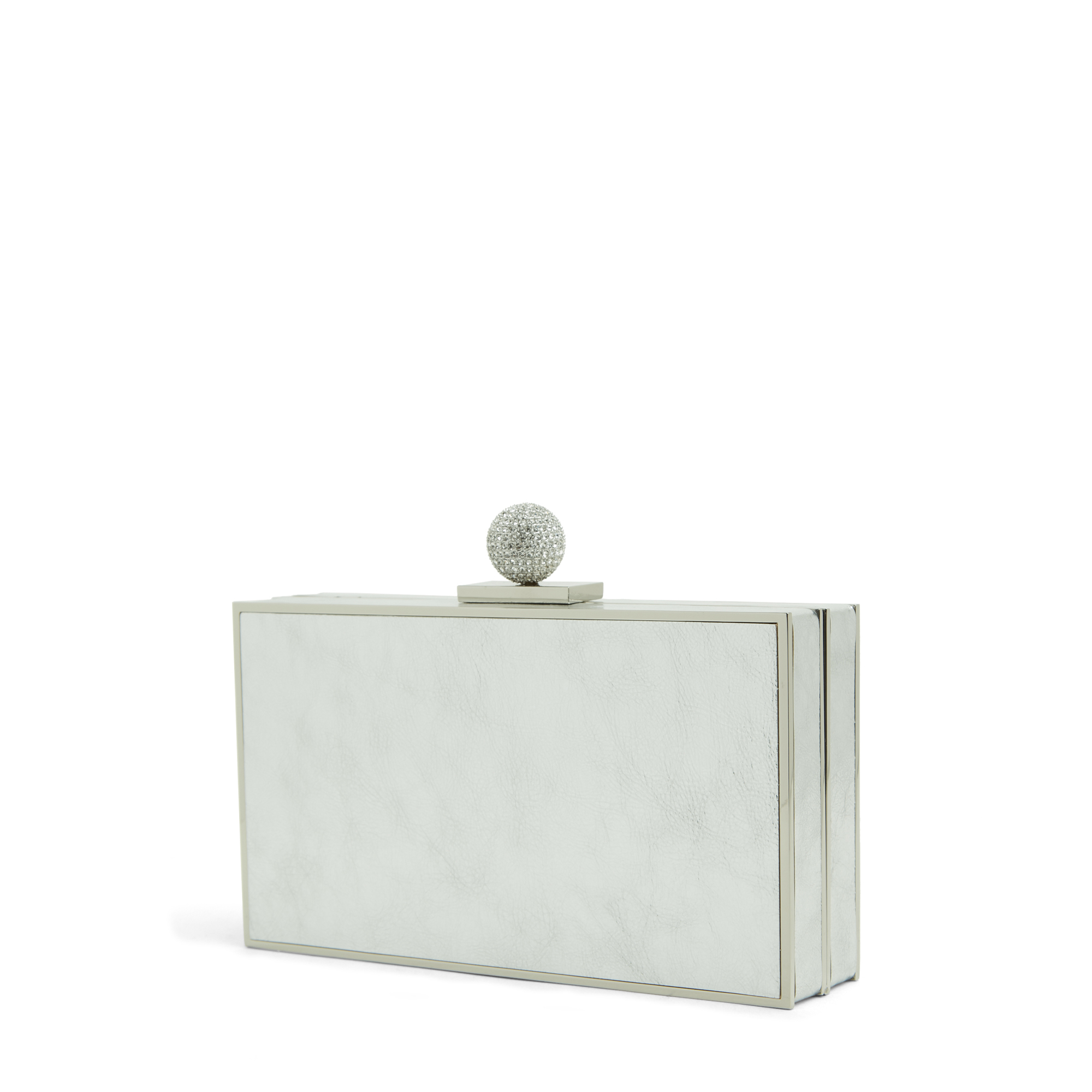 Clara Bijou box bag, Silver
