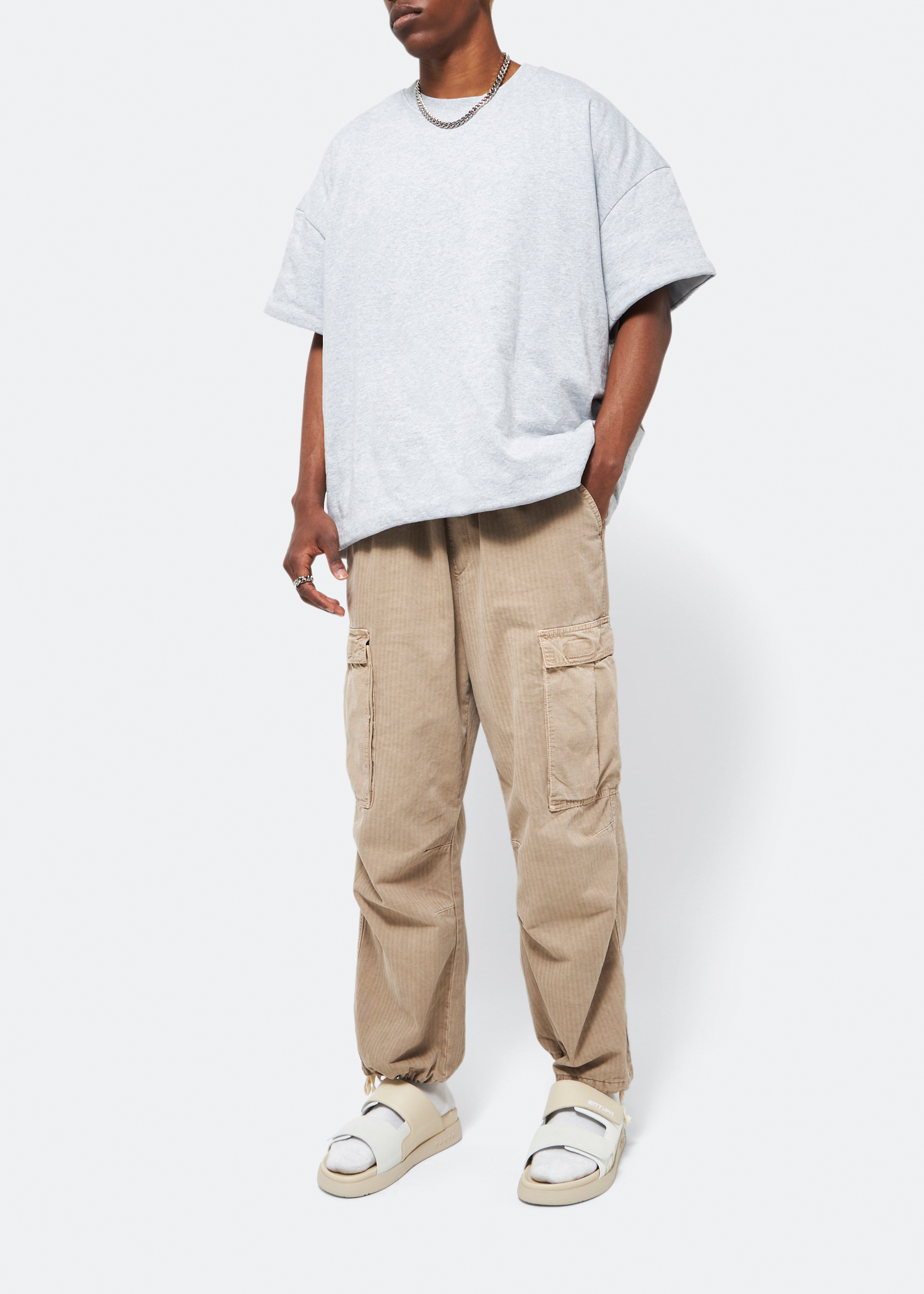 Velcro sandals, Beige