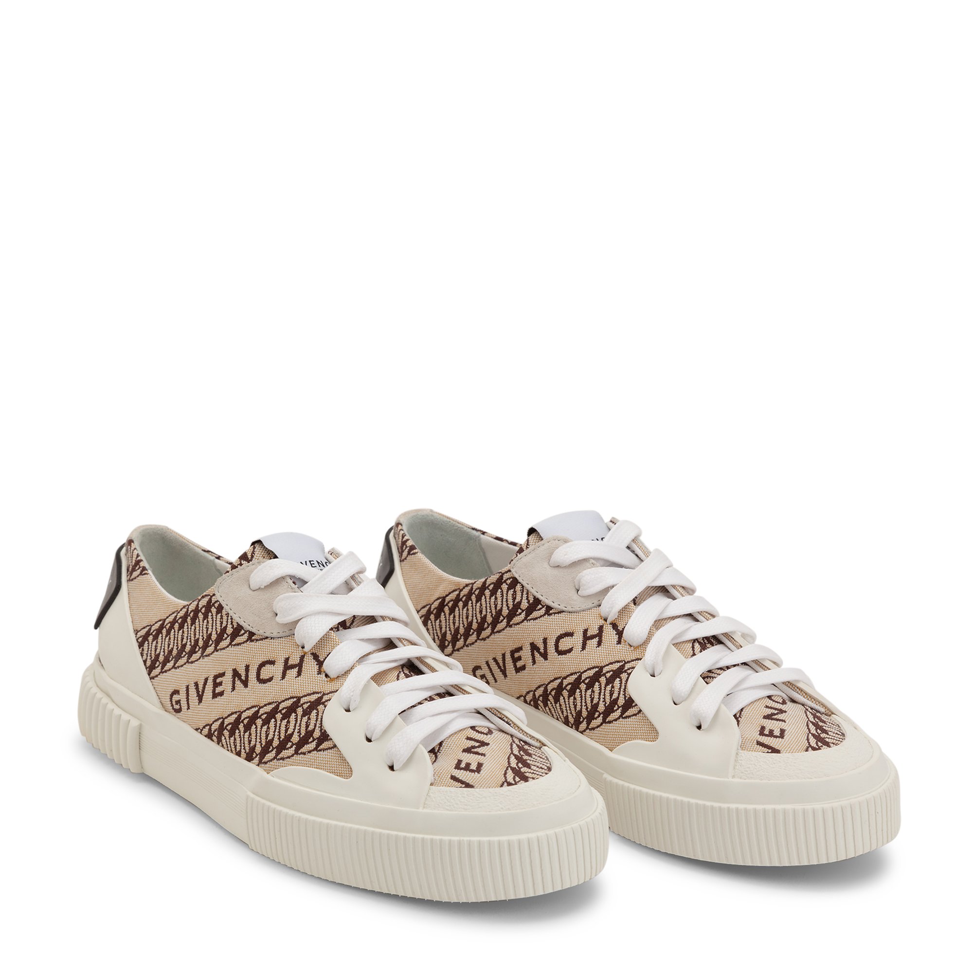 Chain low sneakers, Beige