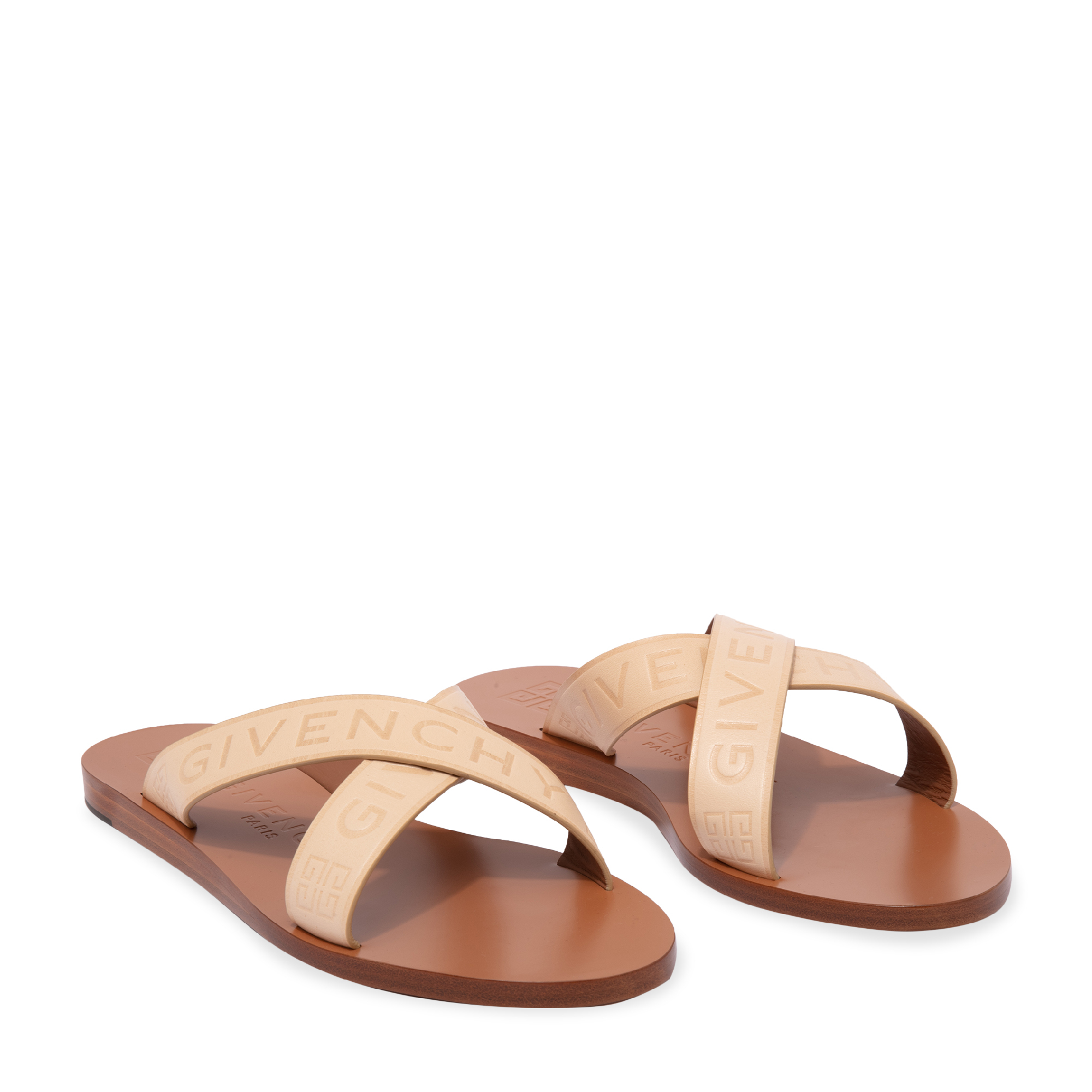 Logo sandals, Neutral