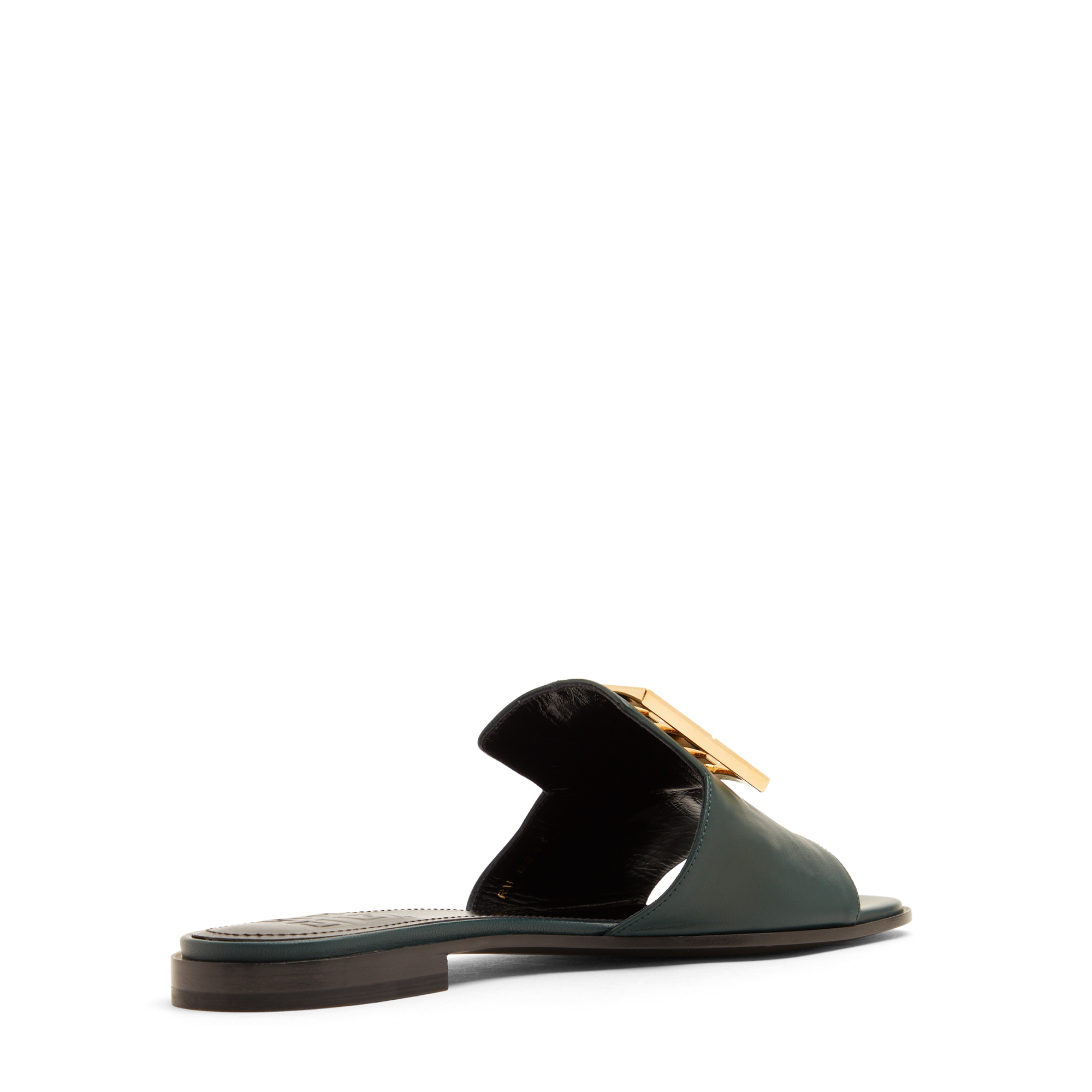 4G-logo flat sandals, Green