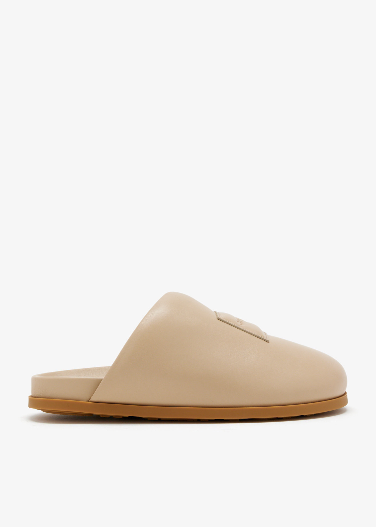 Label slippers, Beige