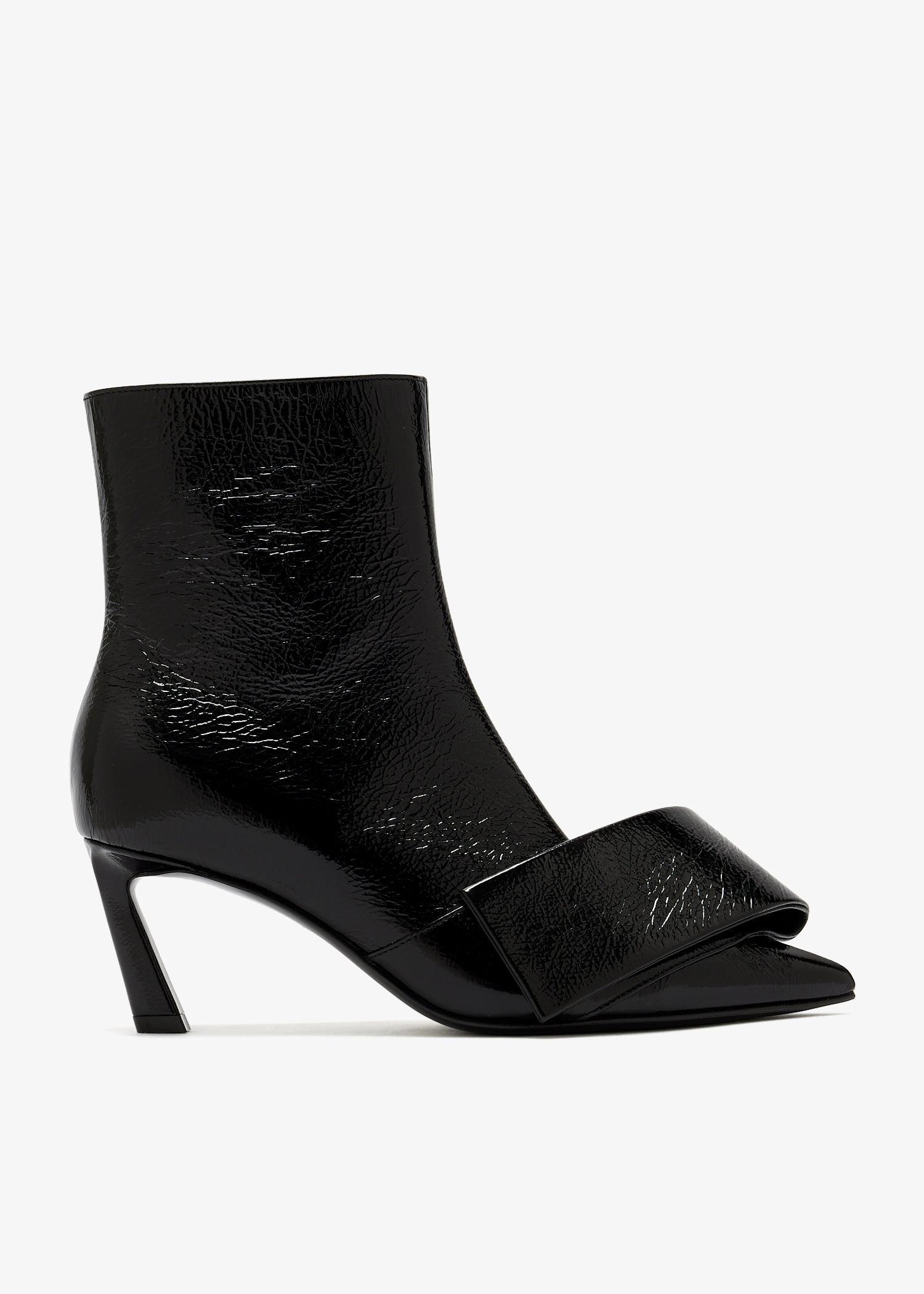 Twisted Ribbon ankle boots, Black