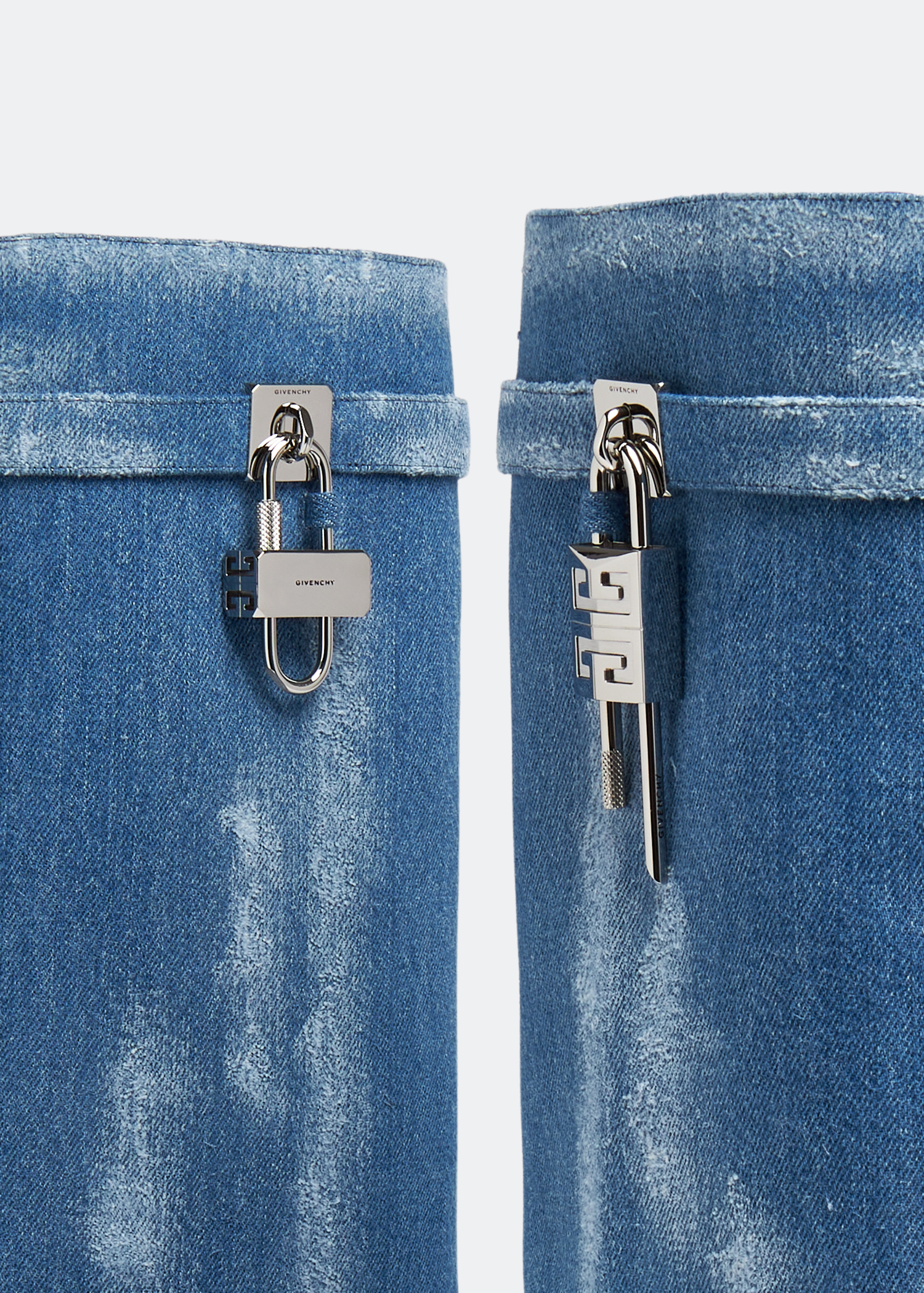 Shark Lock pant boots, Blue