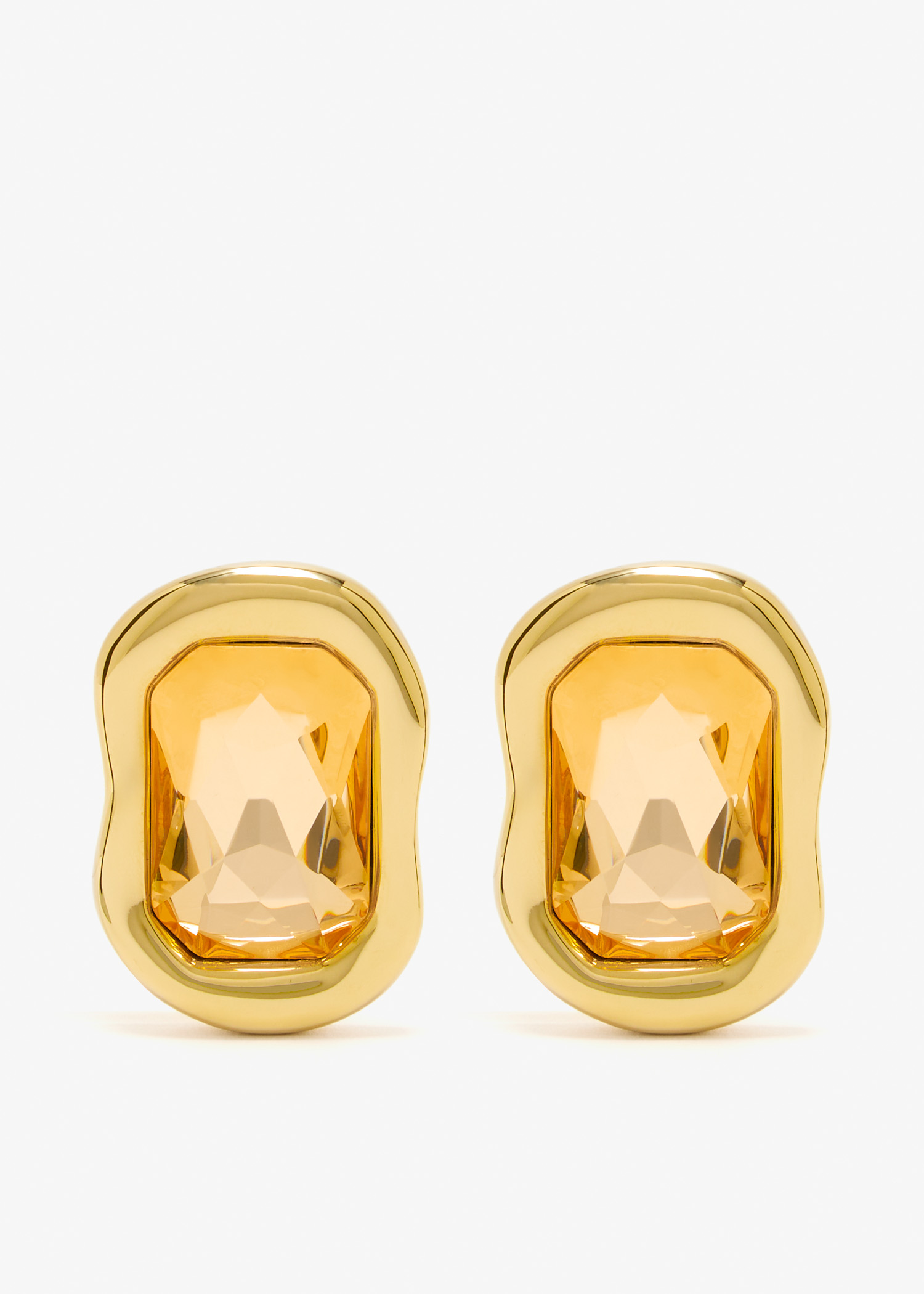 Sculptural crystal earrings, Gold
Sculptural crystal earrings, Gold