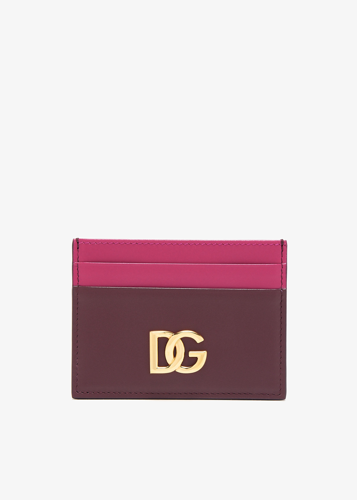 DG Logo calfskin card holder, Burgundy
DG Logo calfskin card holder, Burgundy
