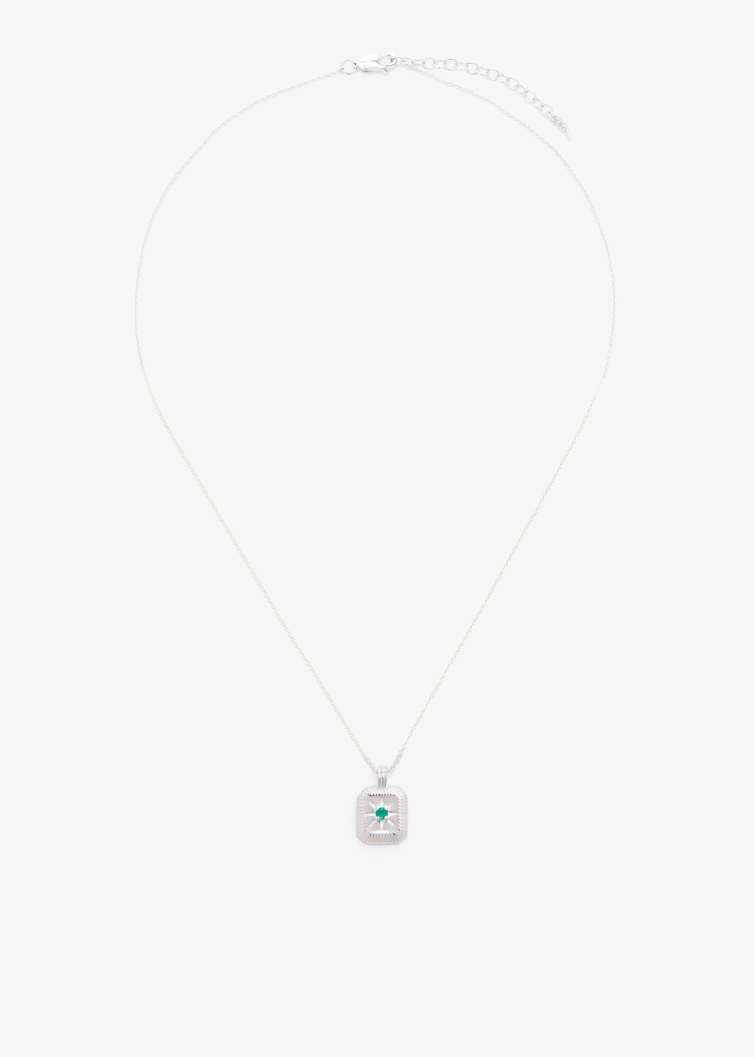 May Birthstone pendant necklace, Silver
May Birthstone pendant necklace, Silver