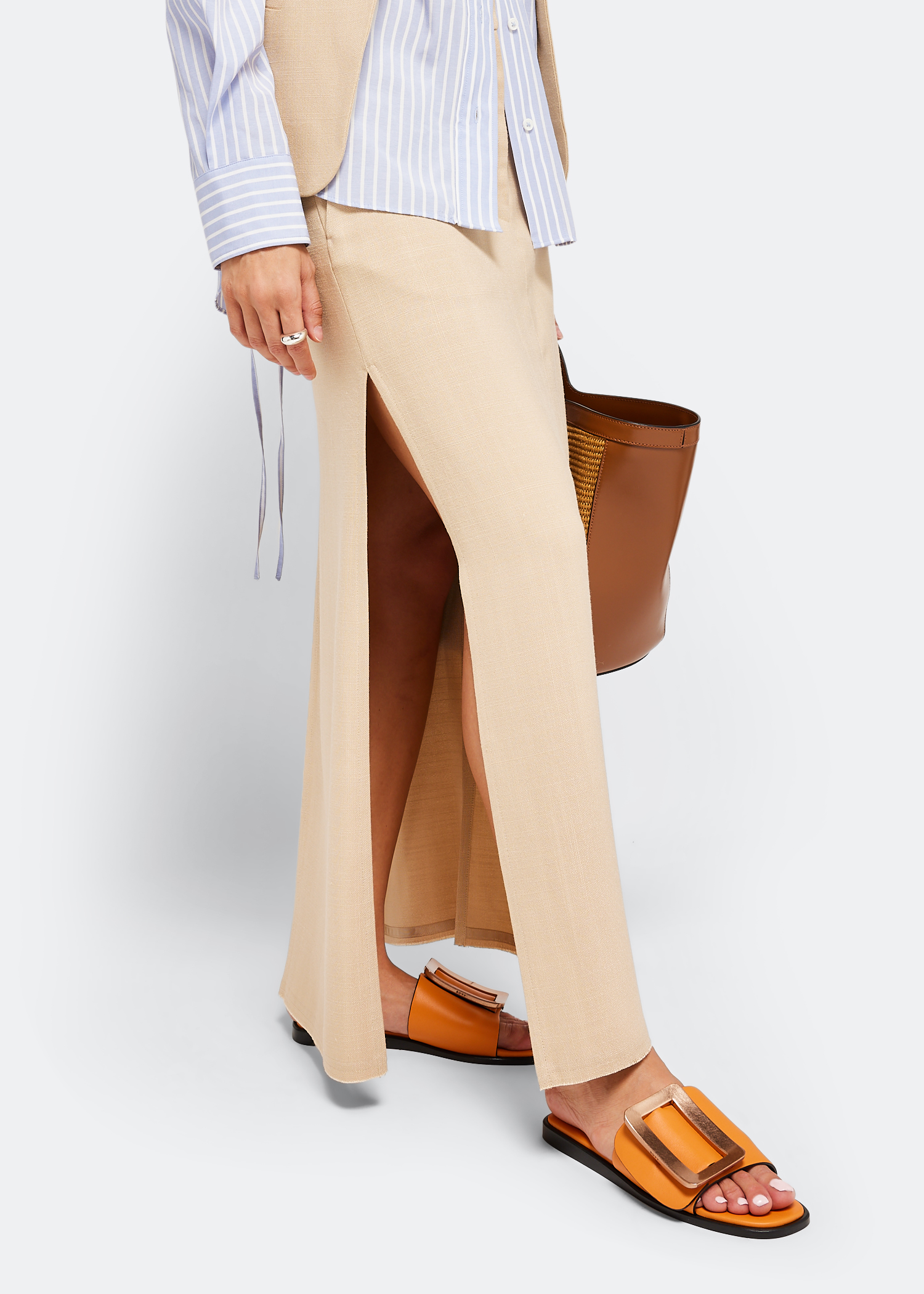 Buckle sandals, Orange