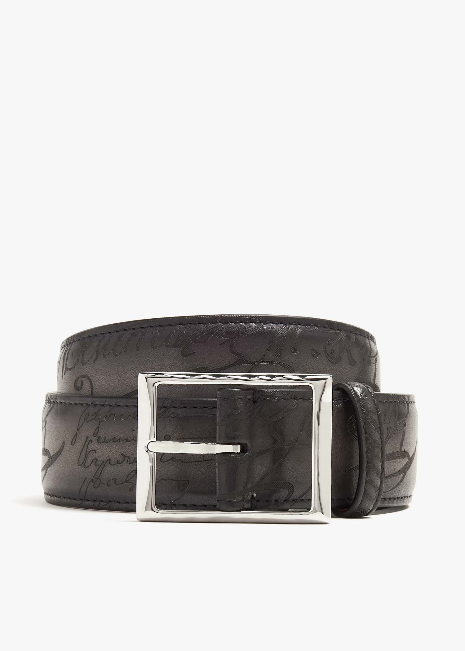 Classic Scritto leather belt, Black
Classic Scritto leather belt, Black