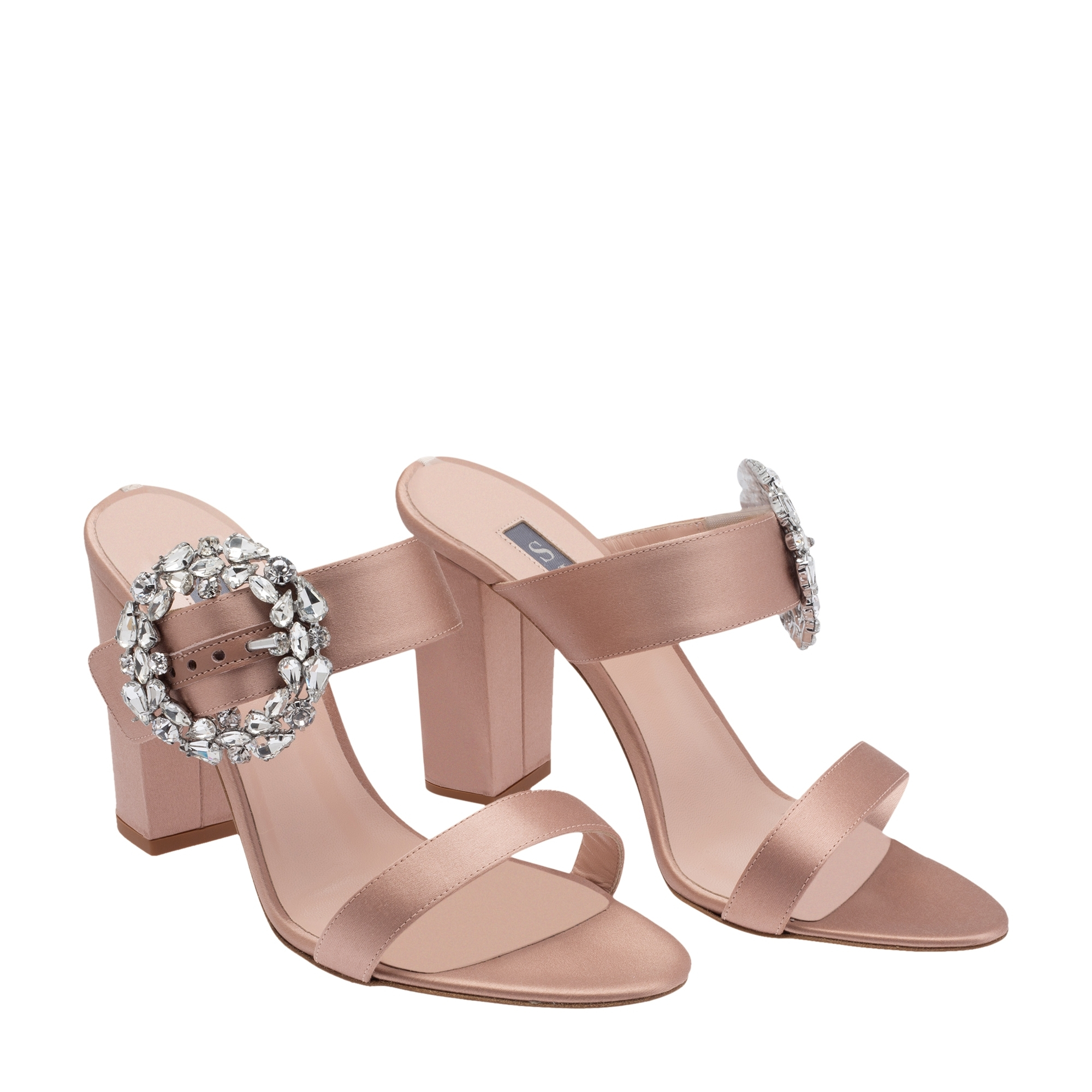 Celia satin mules, Beige