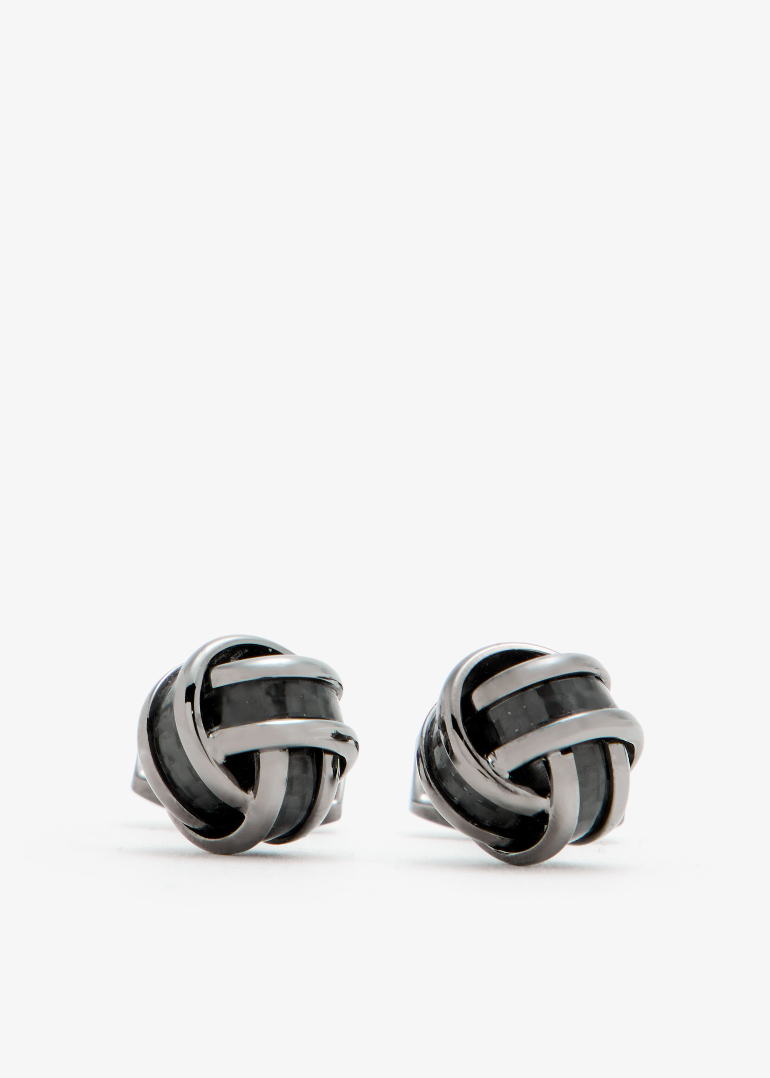 Carbon knot cufflinks, Grey
Carbon knot cufflinks, Grey