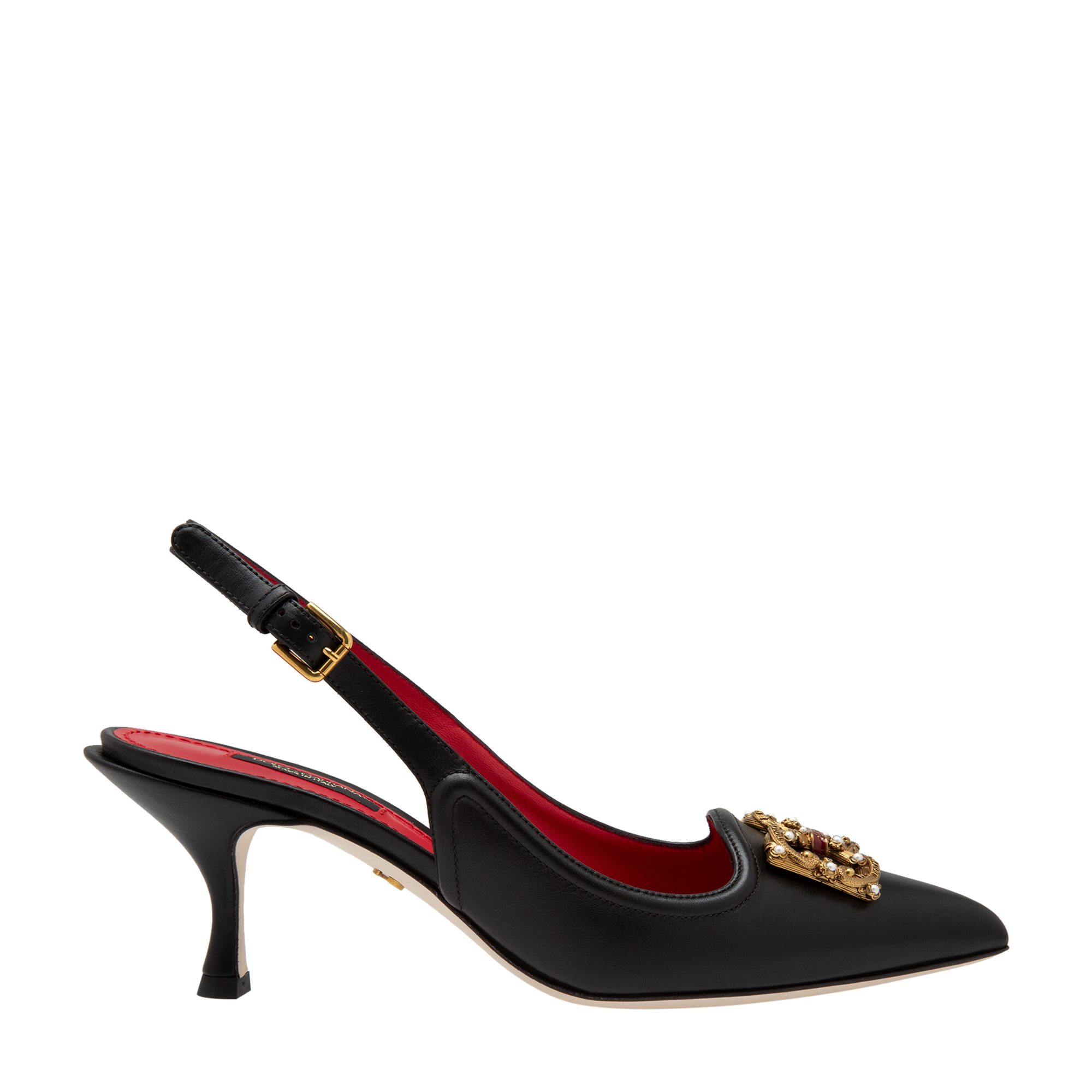 Leather slingback pumps, Black