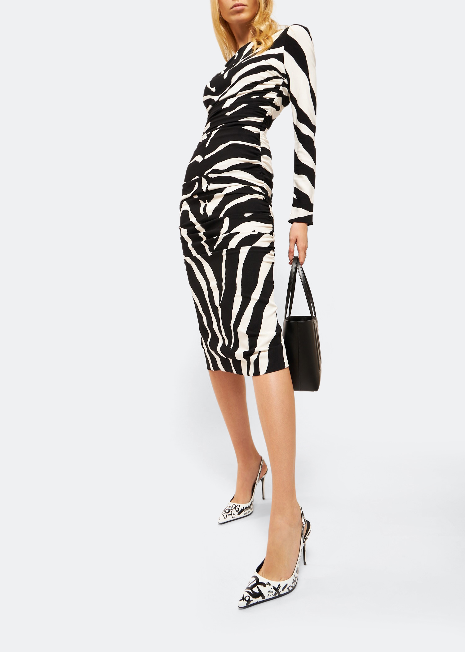 Logo slingbacks, White