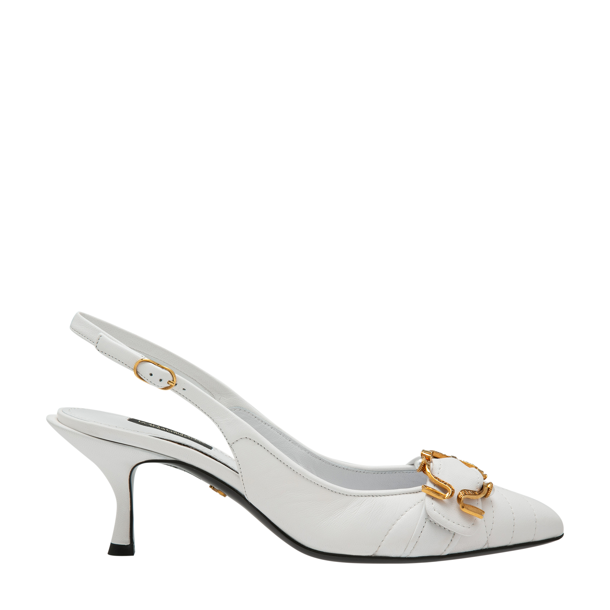 Leather slingback pumps, Brown
