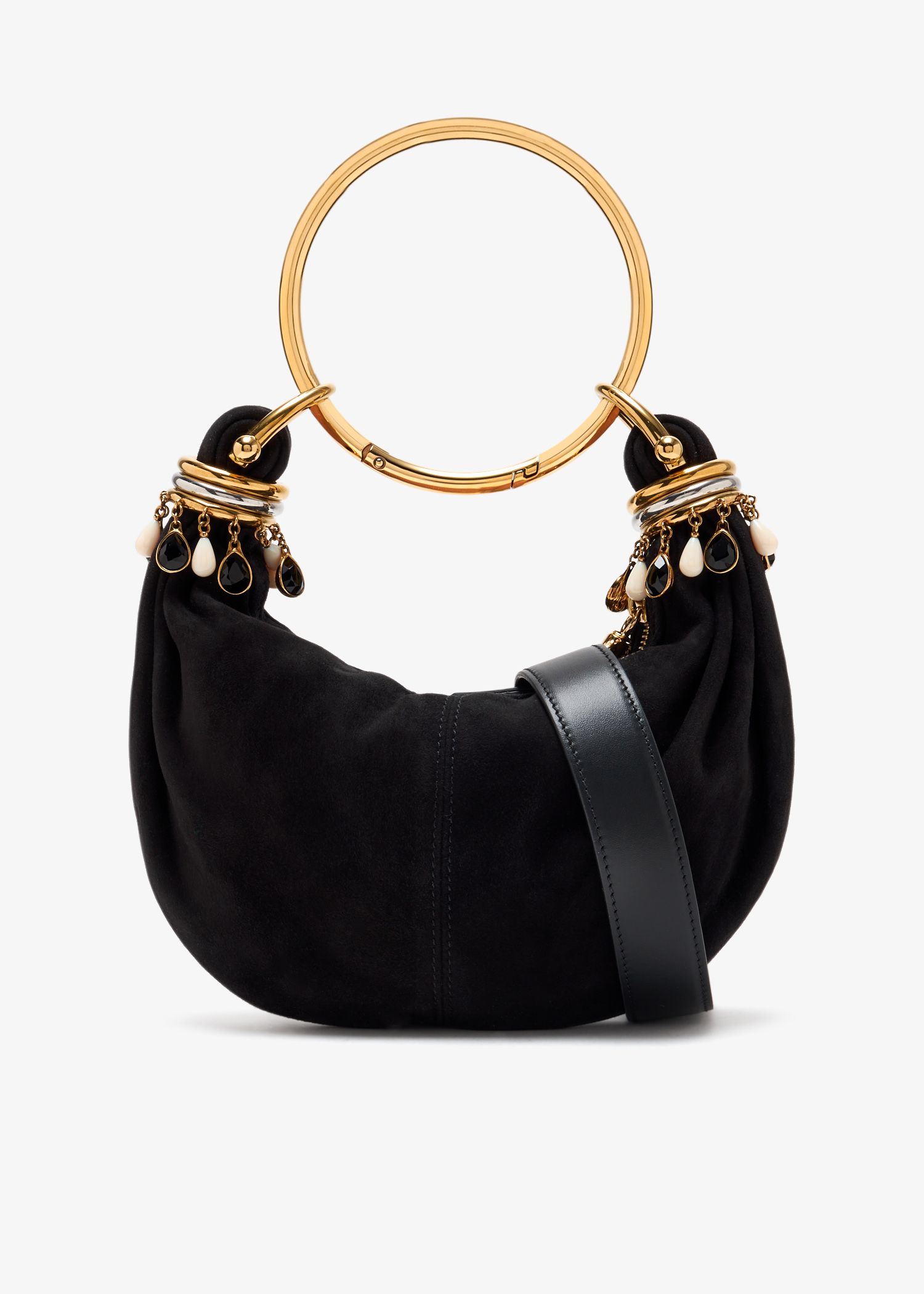 Mini Beaded Bracelet hobo bag, Black
Mini Beaded Bracelet hobo bag, Black