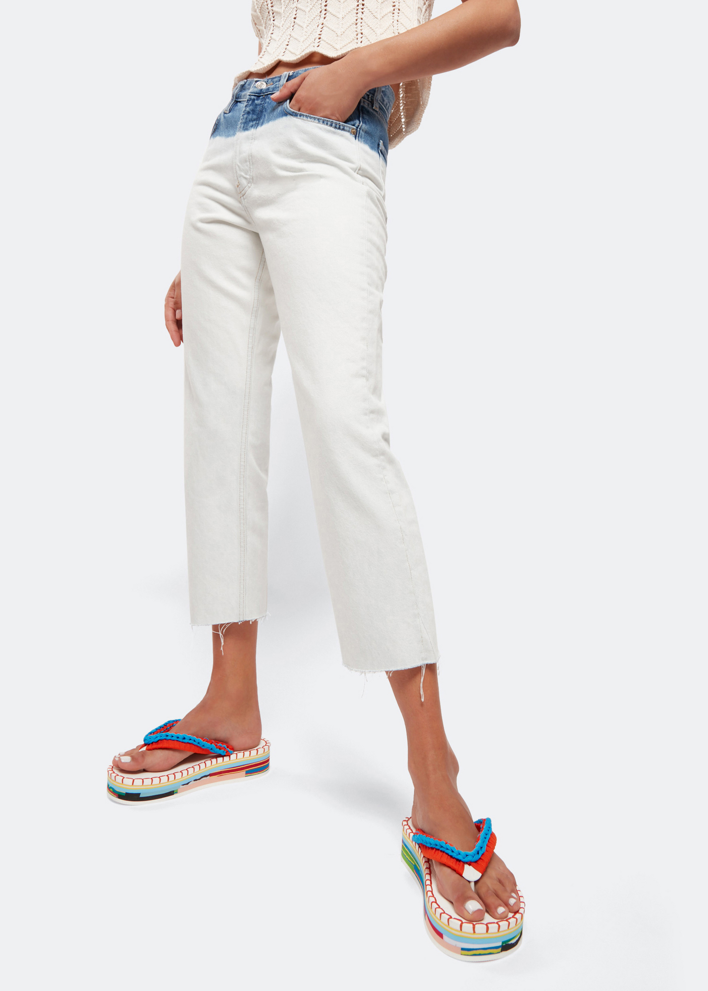 Lou thong sandals, White