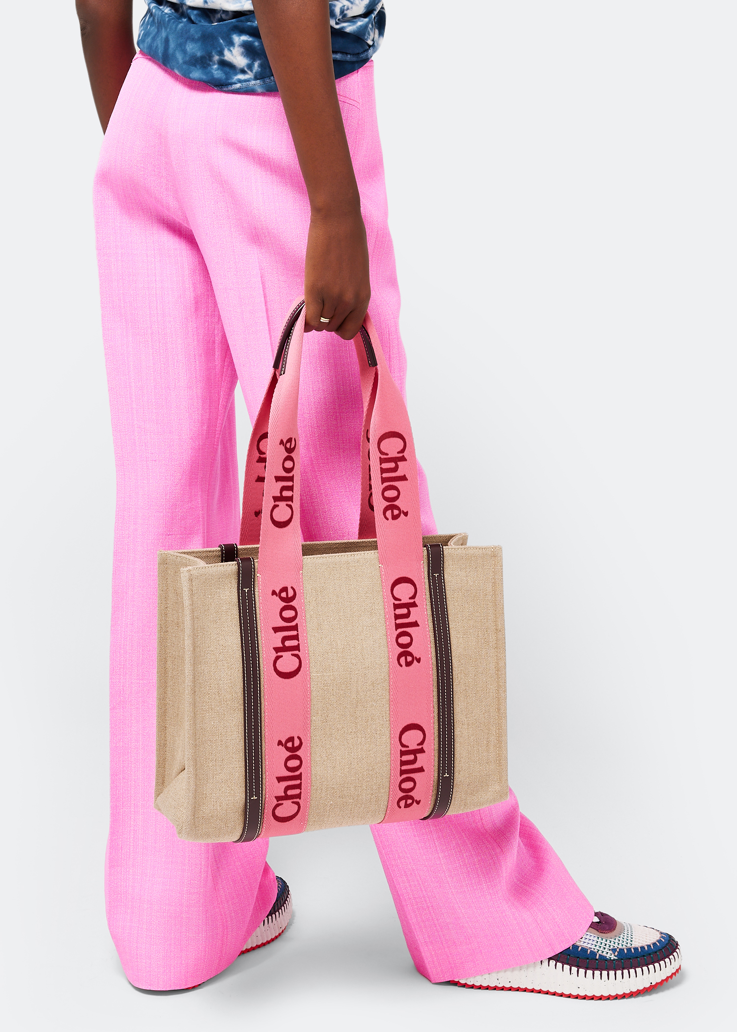 Woody medium tote bag, Beige