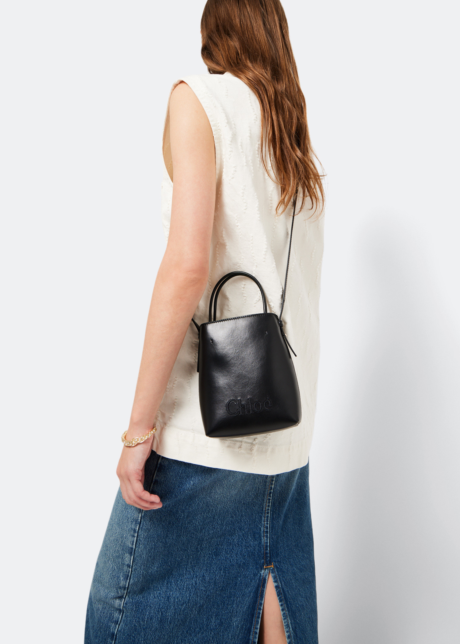 Chloé Sense micro tote bag, Black